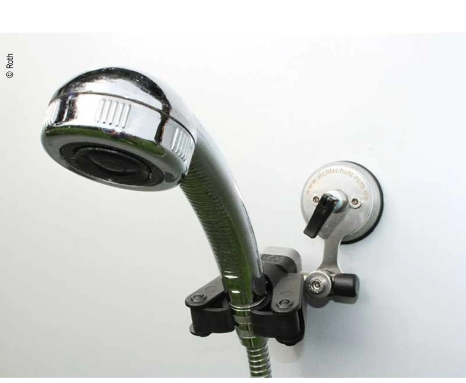 Support flexible à ventouse pour mini pomme de douche avec support pivotant