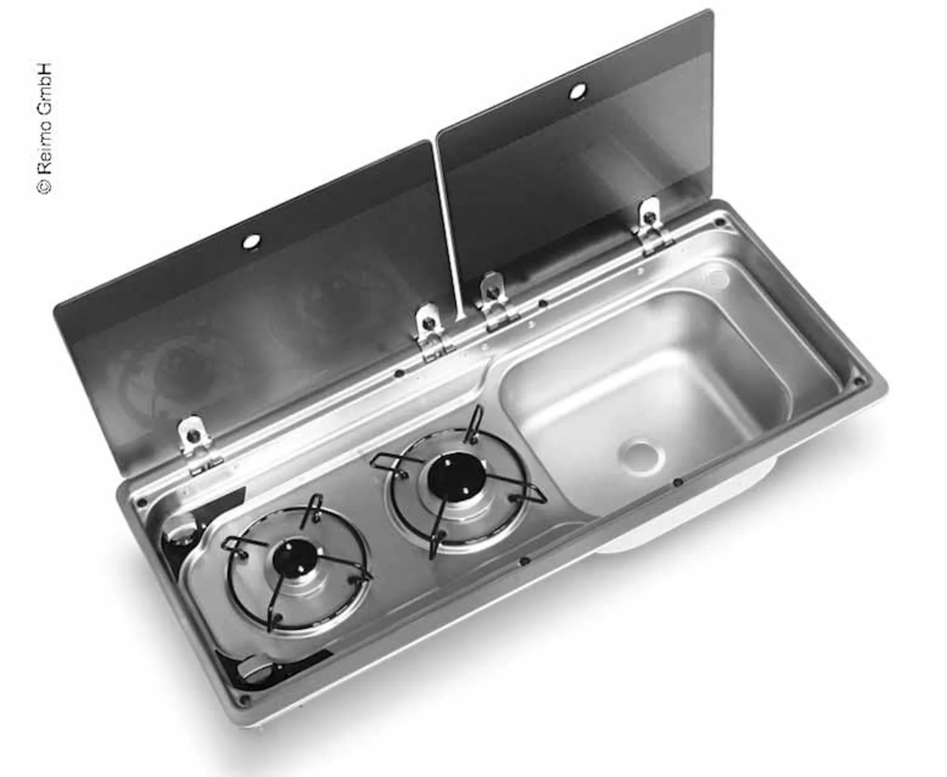 Campingbus-Ausbauset 50 KD - Kocher-Spülen-Kombination & Einbaukühlschrank Campingbus-Ausbauset 50 KD - Kocher-Spülen-Kombination & Einbaukühlschrank