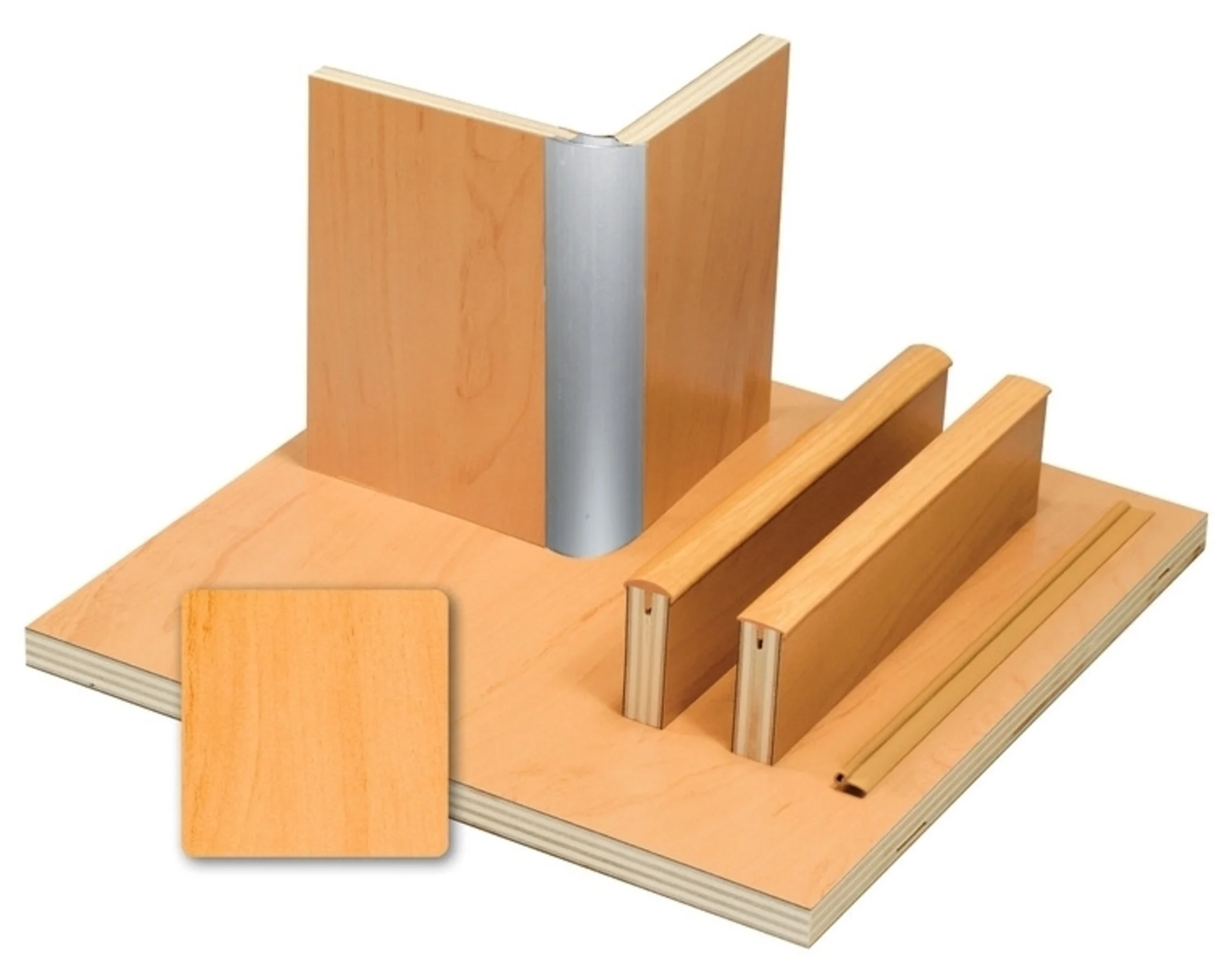 Panneau de meuble pomme avec stratifié HPL - 1/4 de panneau Panneau de meuble pomme avec stratifié HPL - 1/4 de panneau
