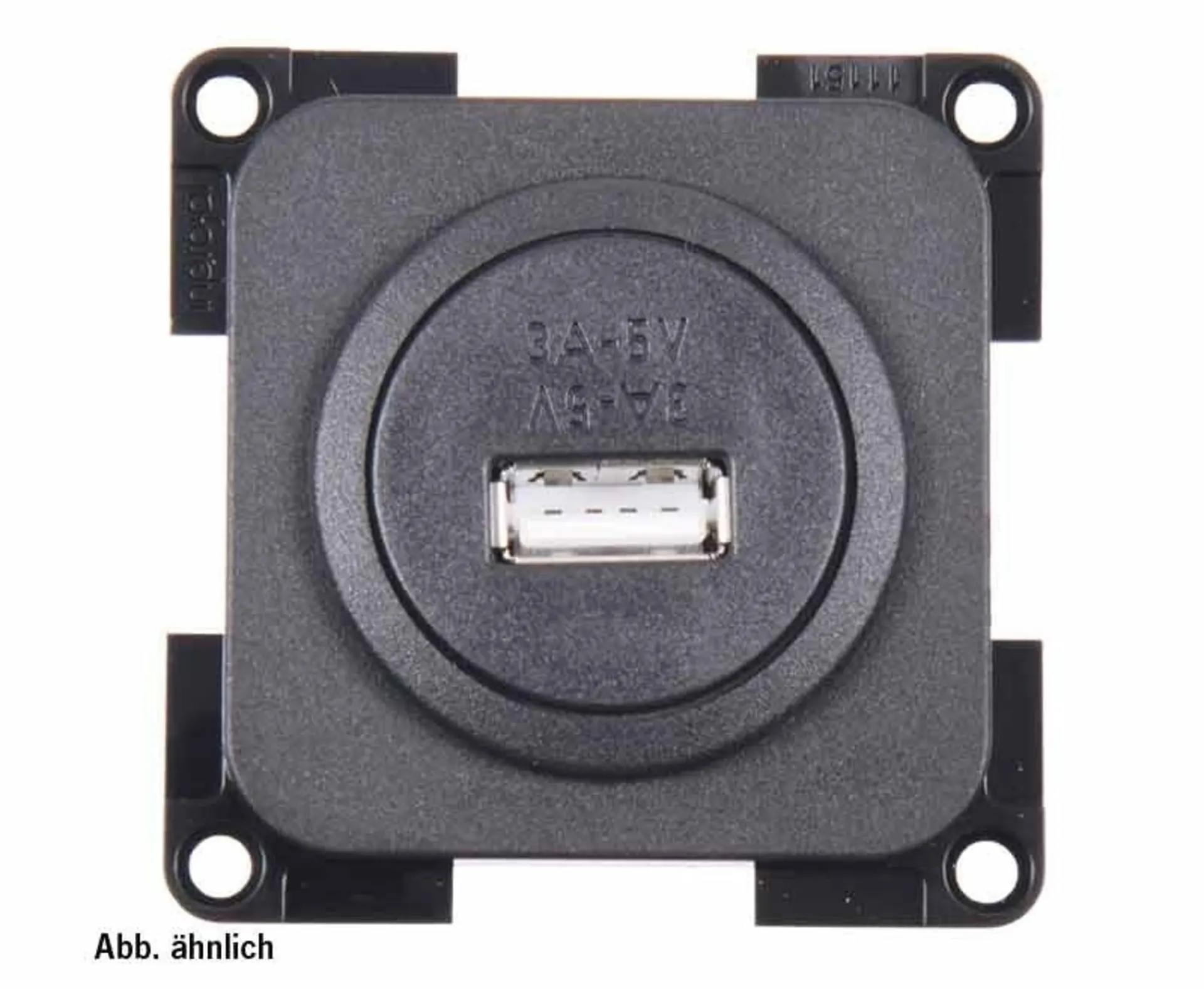 USB Ladesteckdose (1-fach, schwarz)