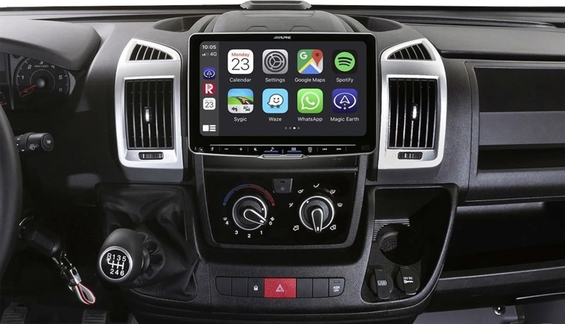 Alpine iLX-F905DU 9inch paquet écran Ducato 7 (Citroen Jumper, Peugeot Boxter) y compris kit d'installation et interface Lfb