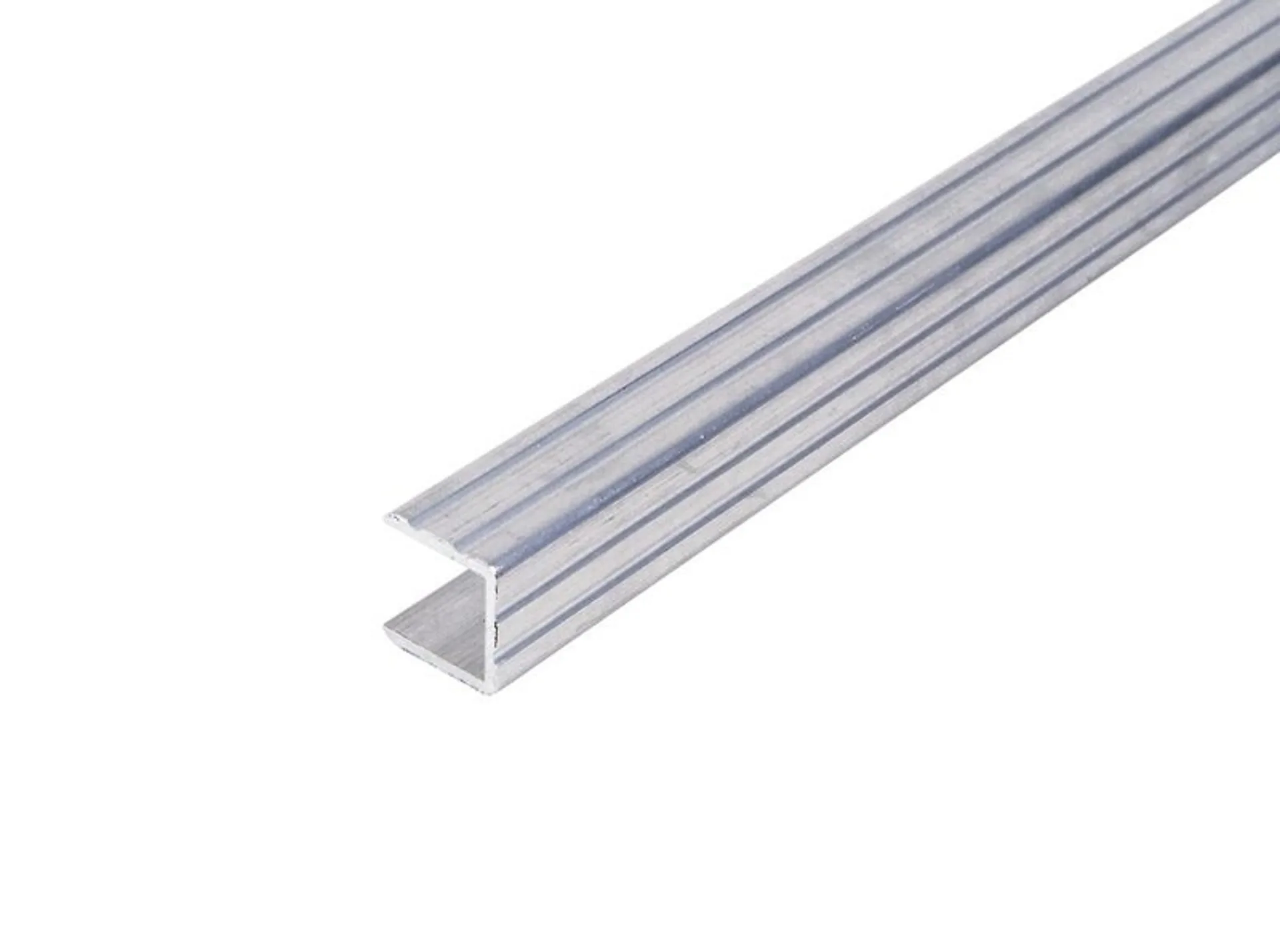 Profilé en U en aluminium pour protéger les bords des panneaux de meuble - 15mm x 2m
