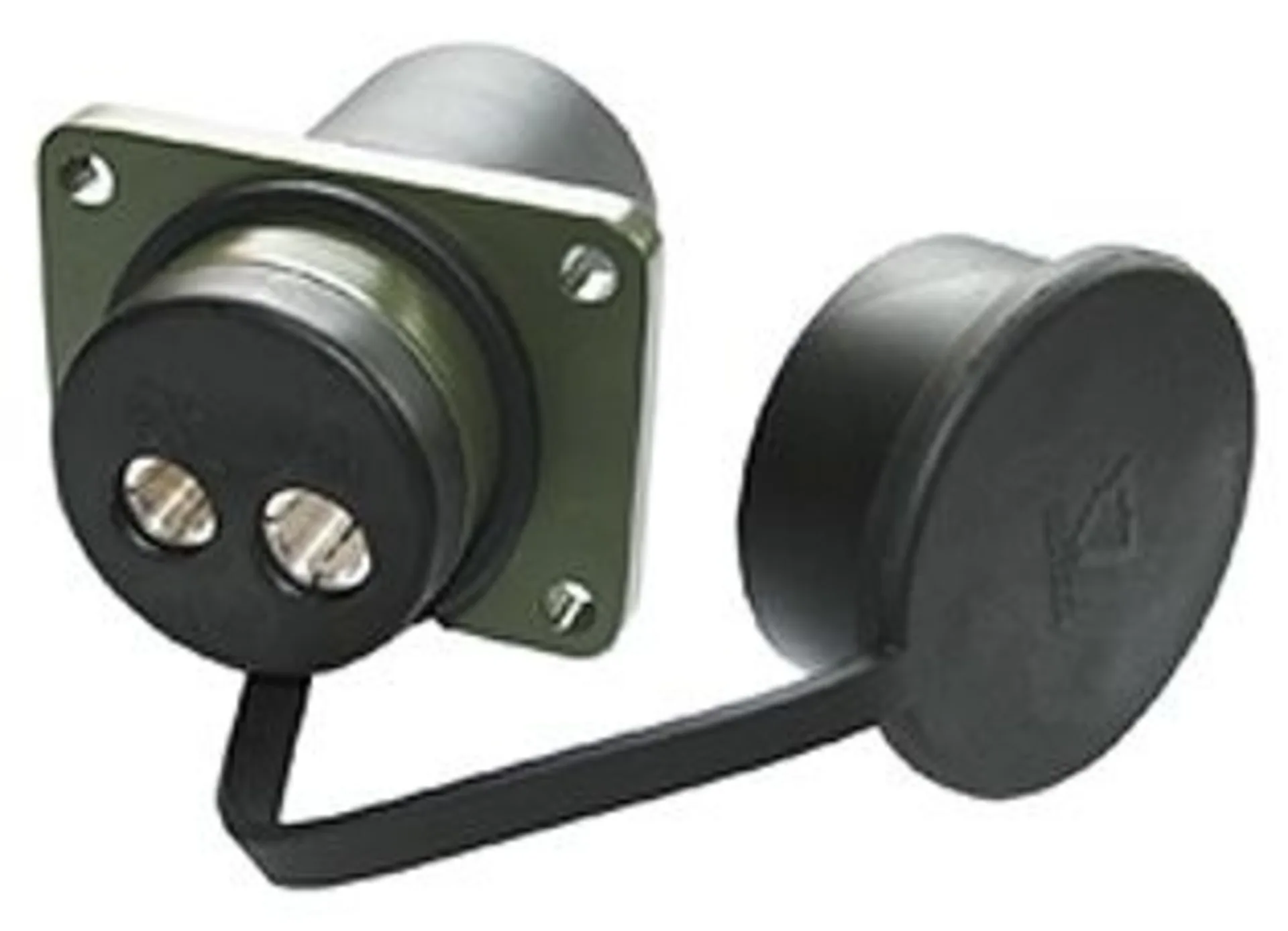 Steckdose 2-pol. 70mm2 f. Kabelanschluss M10 VDA72594, Metallgehäuse mit Gummikappe