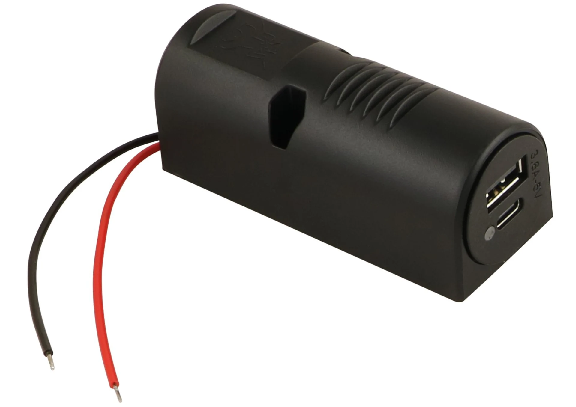 Aufbausteckdose - 1 x USB-A und 1 x USB-C 85 x 35 x 33 mm, 12/24 V - -> 3.6 A Aufbausteckdose - 1 x USB-A und 1 x USB-C 85 x 35 x 33 mm, 12/24 V - -> 3.6 A