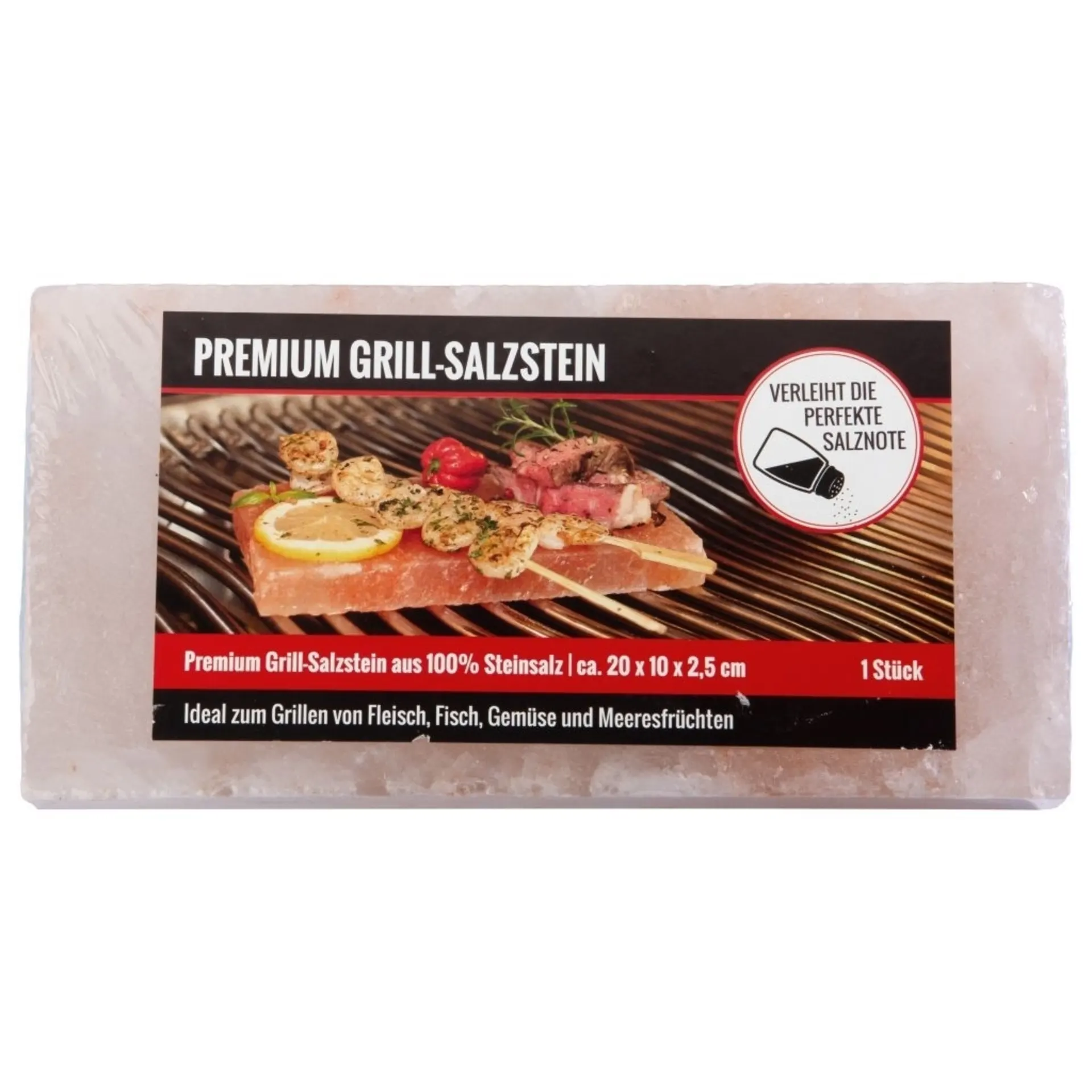 Grill-Salzstein 20 x 2,5 x 10 cm
