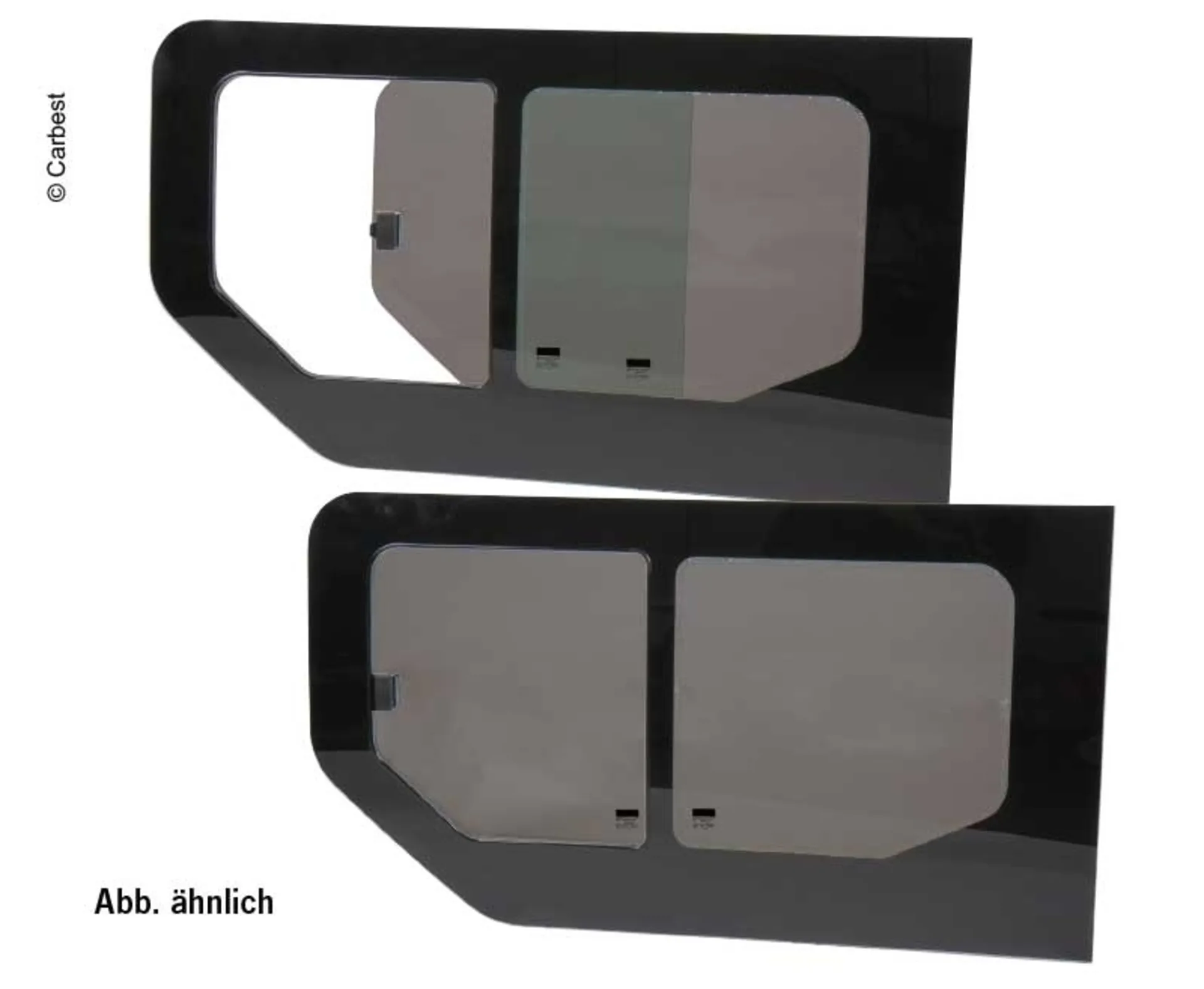 Carbest Vitre latérale rigide teintée foncée en verre de sécurité pour Renault Trafic KR + LR