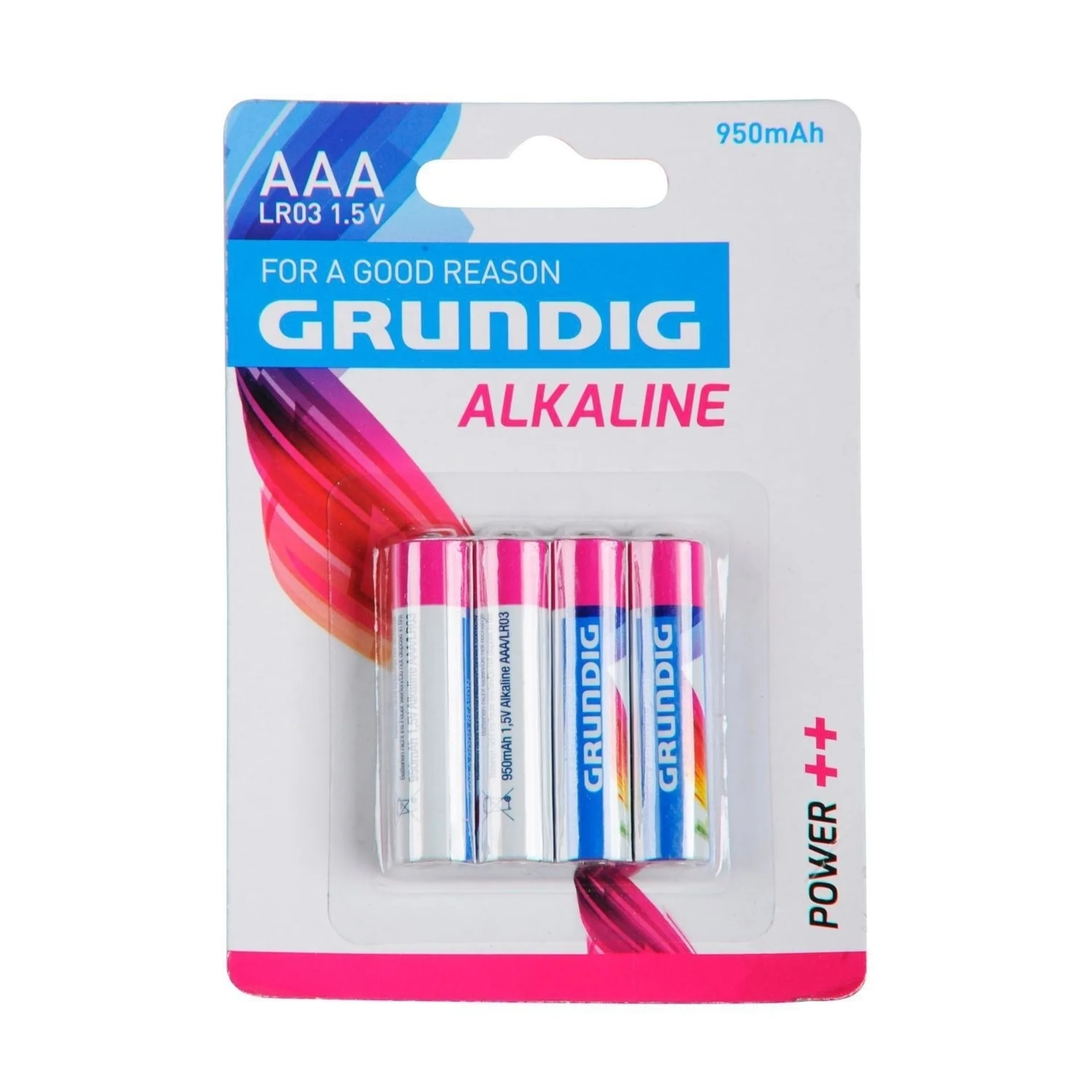 Grundig Alkaline Betterie Micro AAA 1,5 V pack de 4 Grundig Alkaline Betterie Micro AAA 1,5 V pack de 4