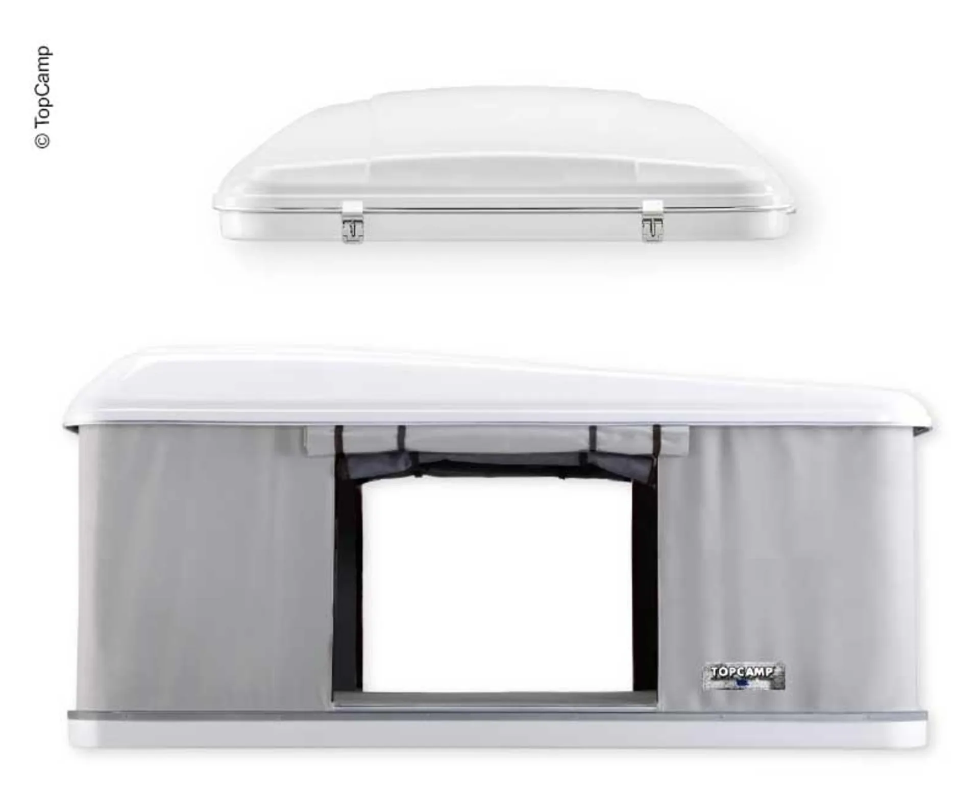 Tente à toit relevable parallèle à coque rigide TOPCAMP DOUBLE-UP medium 210 x 145 x 150 cm Tente à toit relevable parallèle à coque rigide TOPCAMP DOUBLE-UP medium 210 x 145 x 150 cm