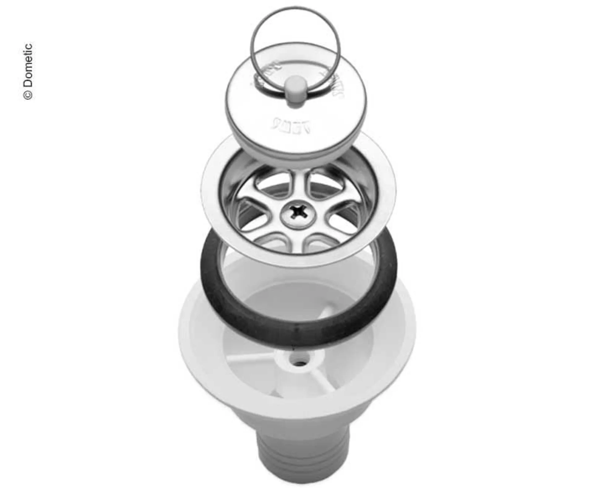 Siphon mit geradem Ablauf, Ø 20 mm