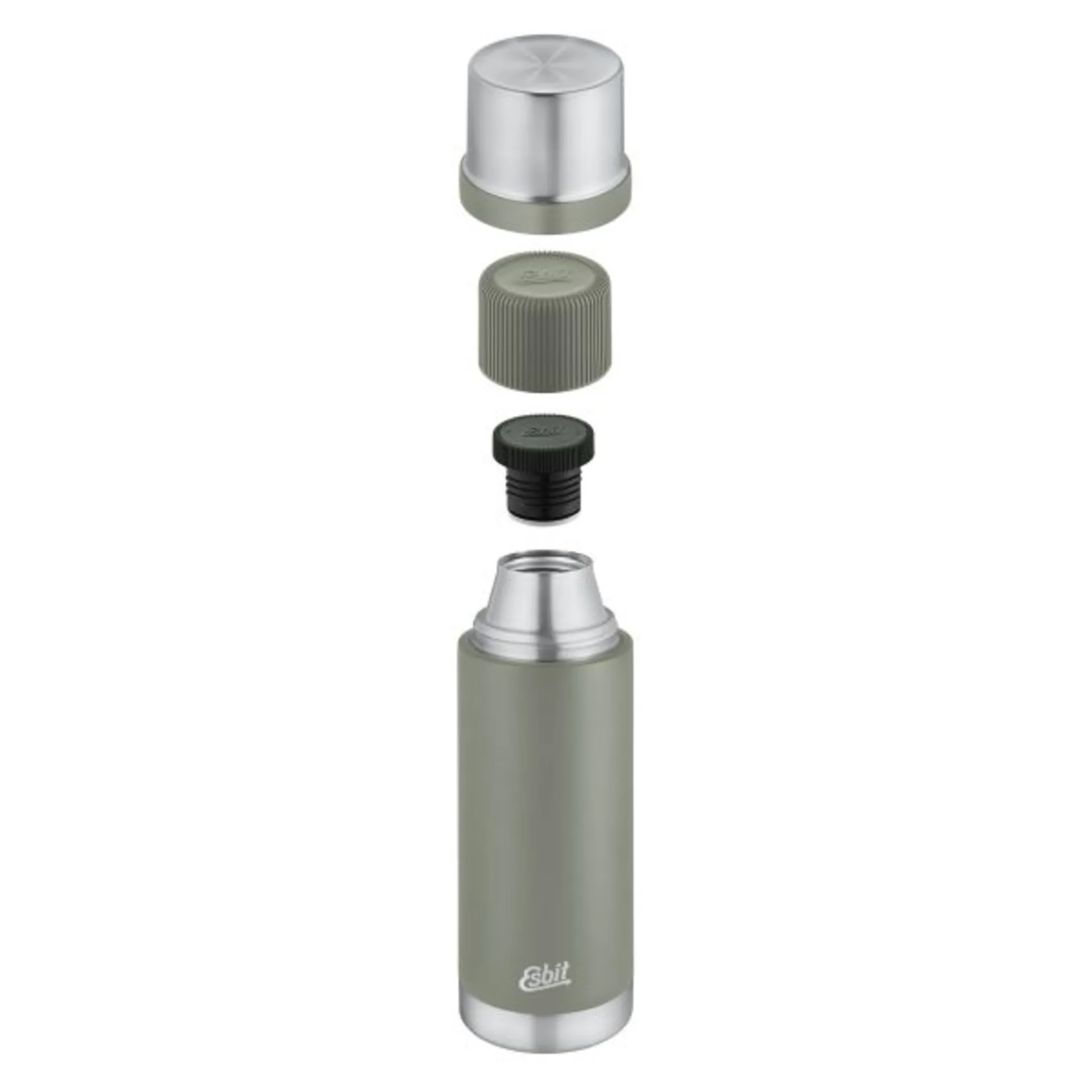 Edelstahl-Isolierflasche 1000ml (grau)