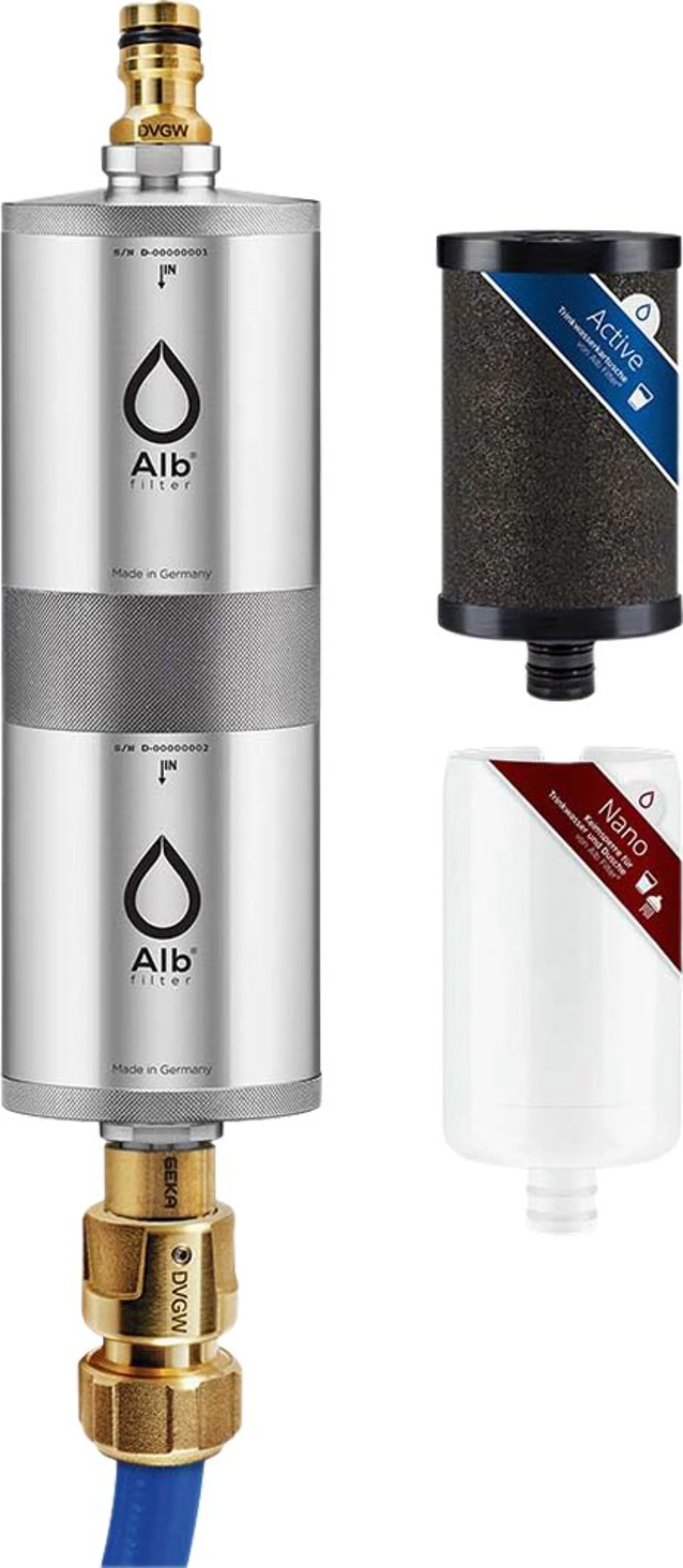 Alb Filter® FUSION Active+Nano Trinkwasserfilter Camping-Set: Mobil mit Koffer Edelstahl Natur Alb Filter® FUSION Active+Nano Trinkwasserfilter Camping-Set: Mobil mit Koffer Edelstahl Natur