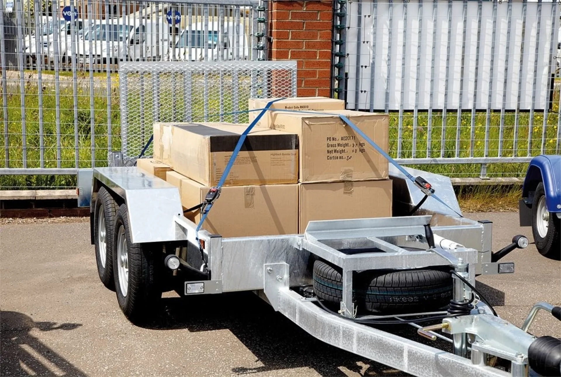 Haken-Spanngurt mit Aufrollsystem 25mm x 5m, max. 130/260kg