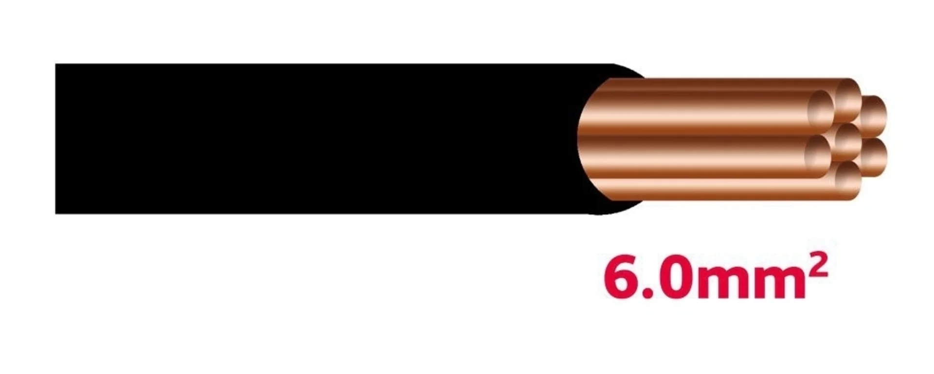 SGF Câble lumineux pour voiture 6.0mm2 noir
