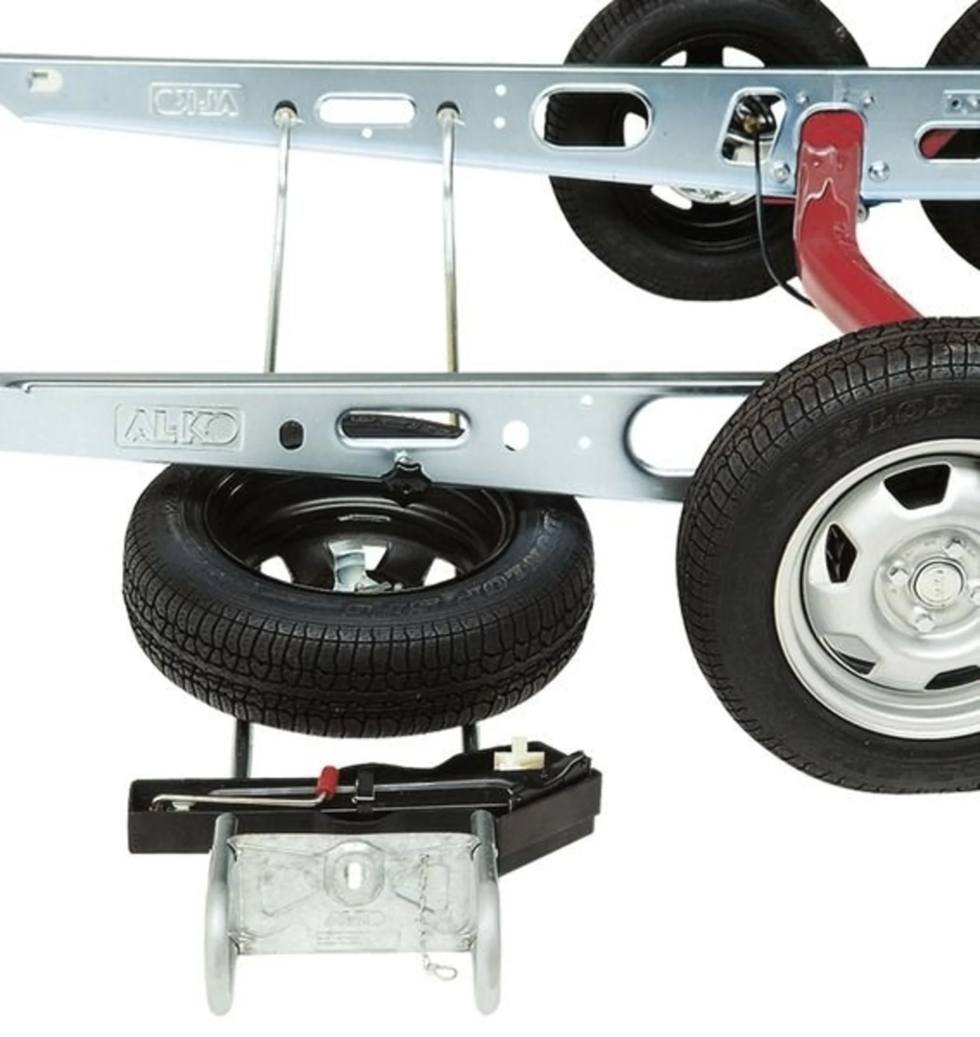 AL-KO Support de roue de secours type A - Espace de rangement gagné !