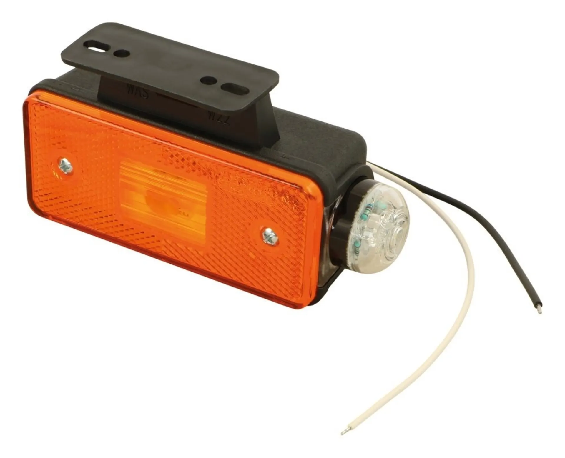 WAS - LED-Seitenmark.-und Positionsleu. weiss 136x99x55mm, IP68, rechts 12V