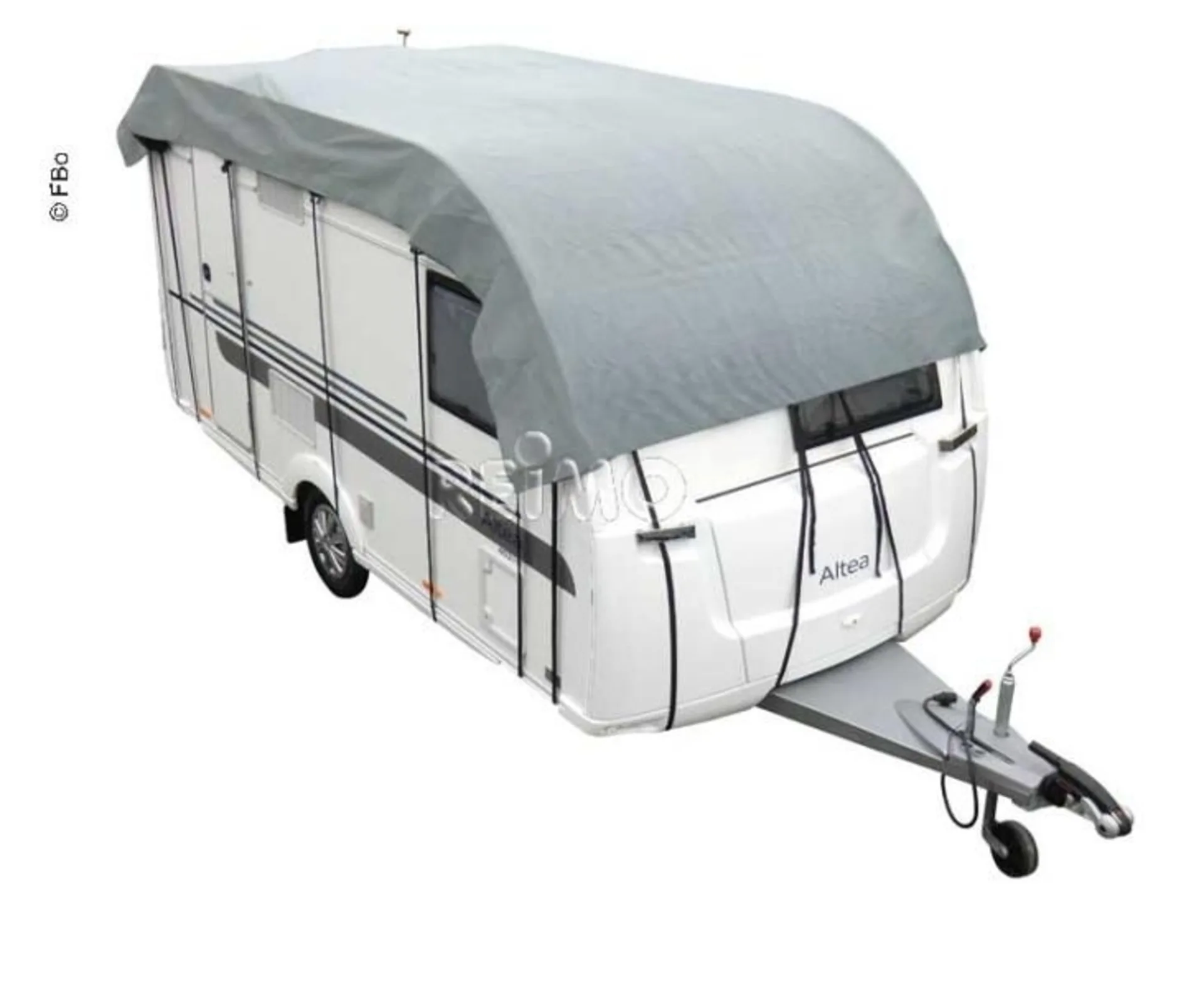 Atmungsaktives Schutzdach für Wohnwagen, winterfest, grau, 705x300cm
