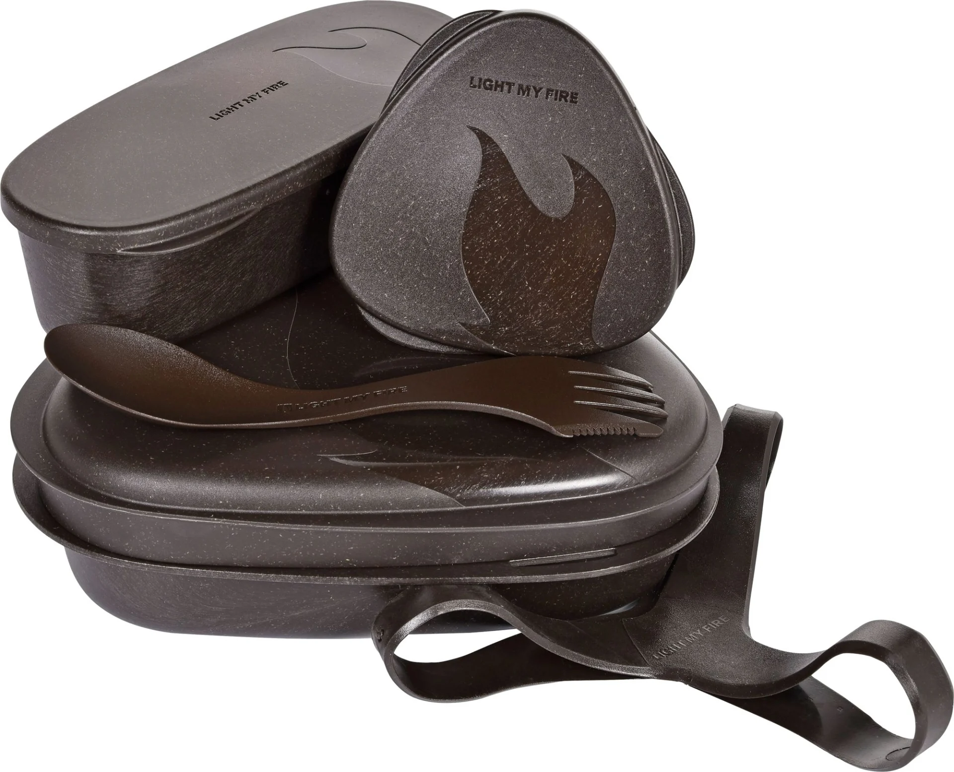 Set de vaisselle Light My Fire Lunchkit, 6 pièces, couleur cacao