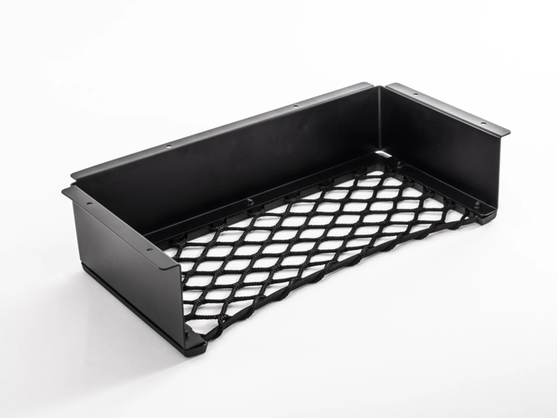 Cadre en aluminium avec filet de rangement en taille L, noir