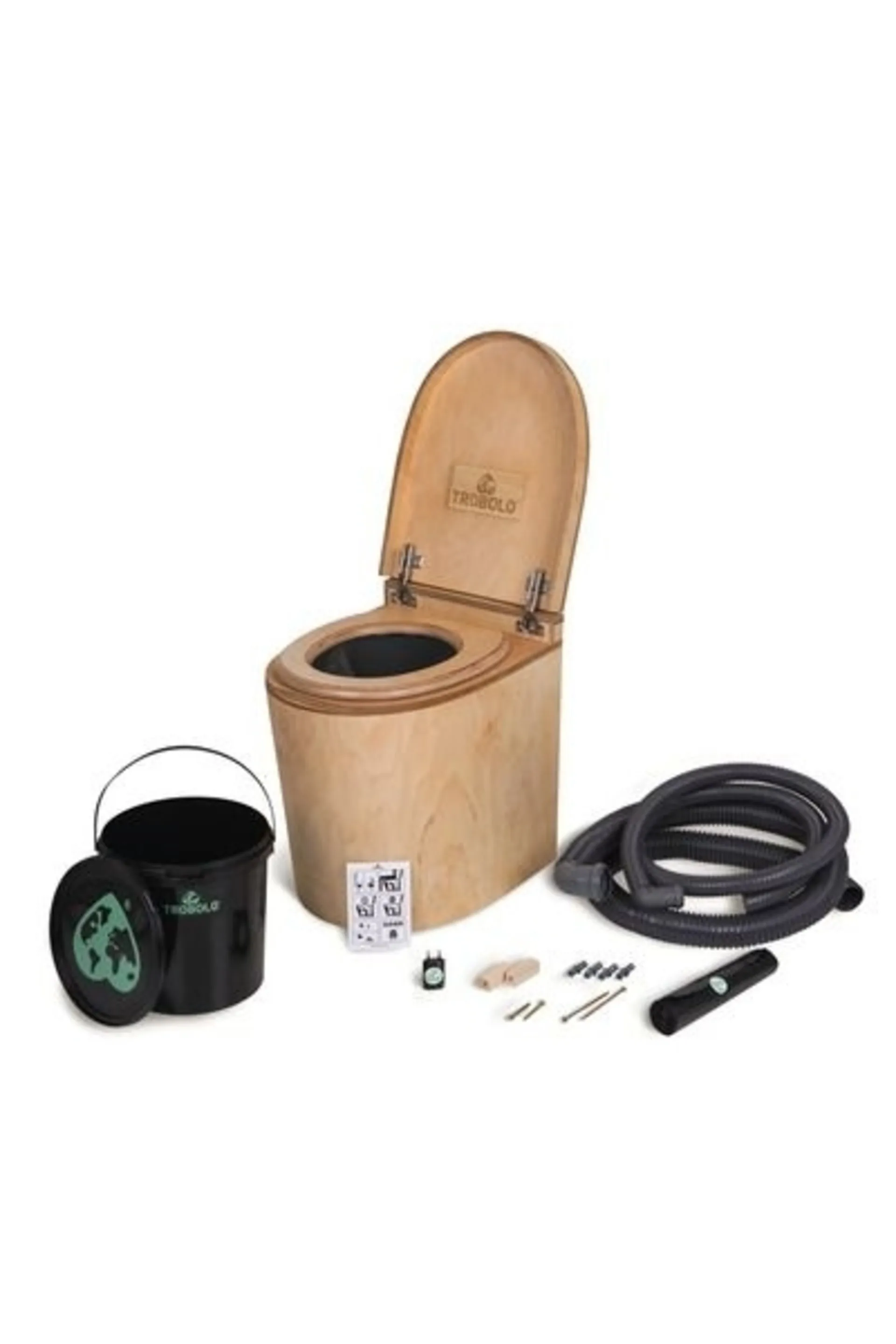 toilettes séparées à installer de manière fixe, avec un système d'alimentation électrique