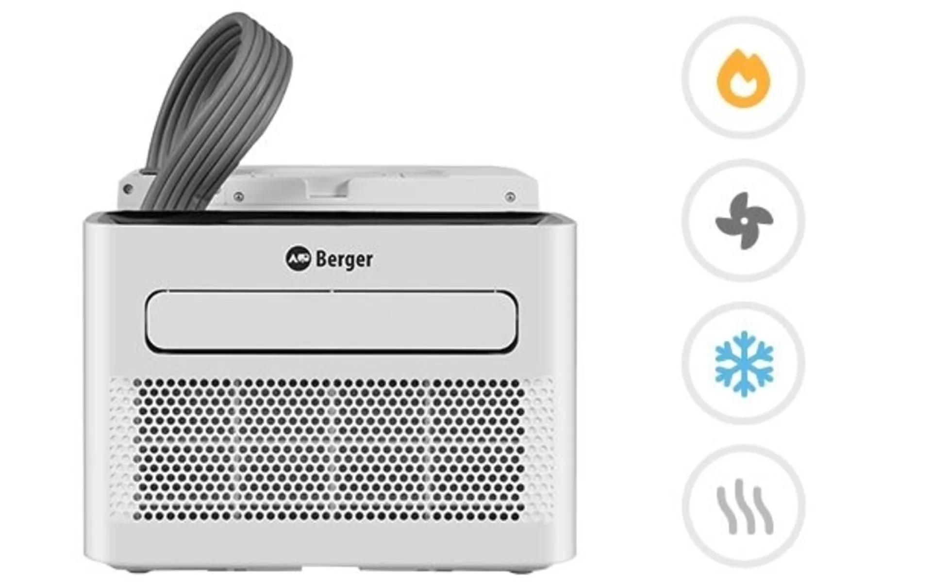 Climatiseur split mobile Berger Arktar 5000 Pro avec chauffage, 5 000 BTU, 1 465 W / 560 W