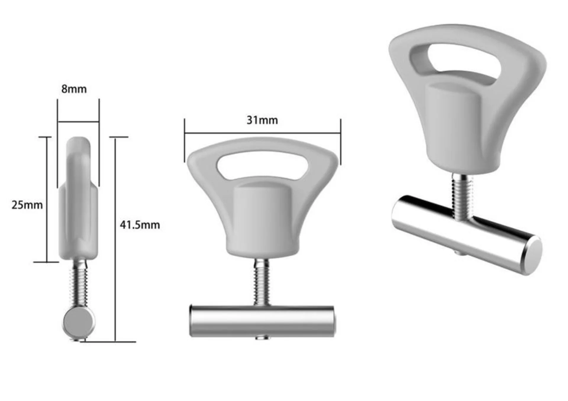 Kederschiene Stopper Set, 7mm, 2 Stück