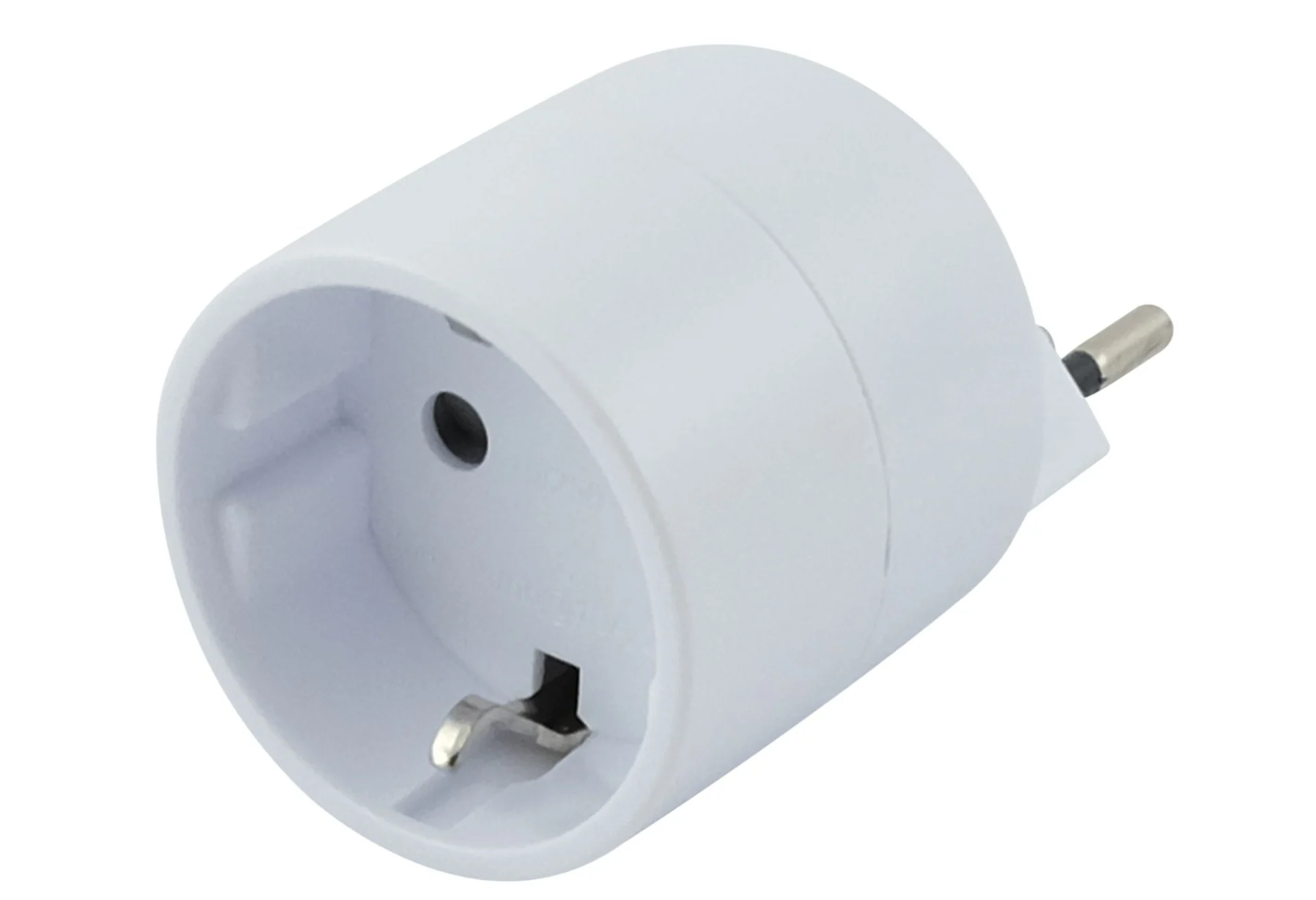 Adaptateur de voyage asymétrique, fiche type 12 / prise Schuko