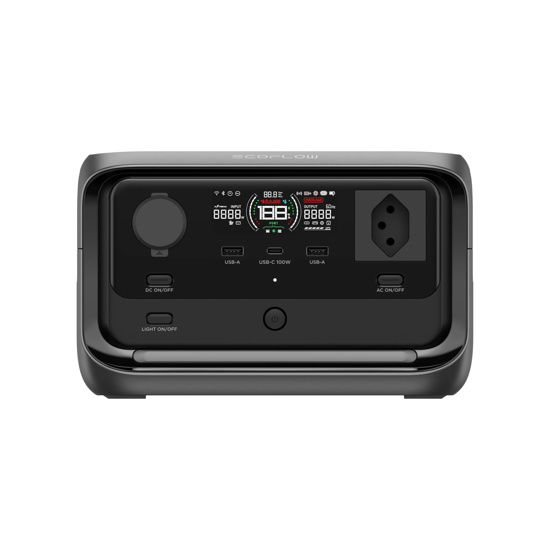 EcoFlow Power Station River 3 Plus, 286 Wh, onduleur 10 ms, batterie portable avec onduleur sinusoïdal intégré de 600 W et onduleur 10 ms