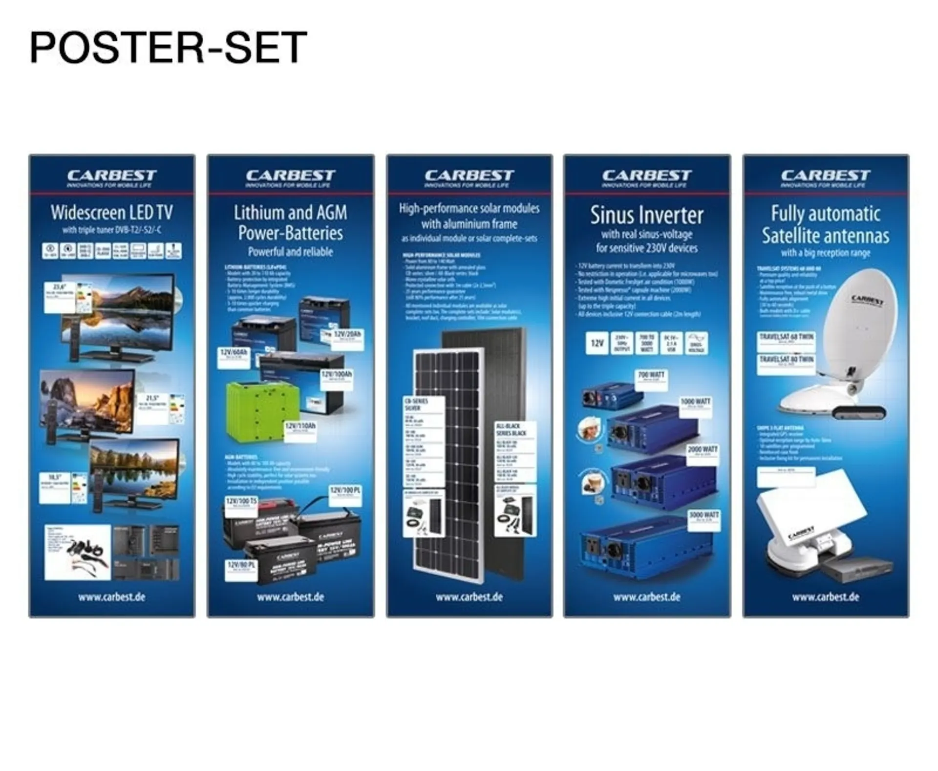 Englisch Poster Set mit 13 Postern (Masse 420x1189mm)