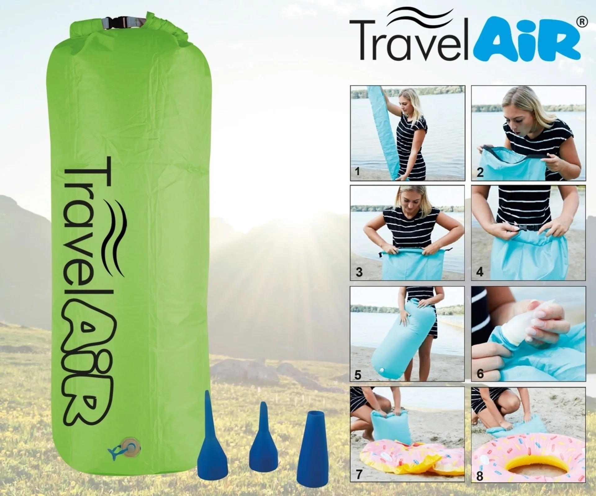 Happy People Luftpumpe Travel Air grün Happy People Luftpumpe Travel Air grün