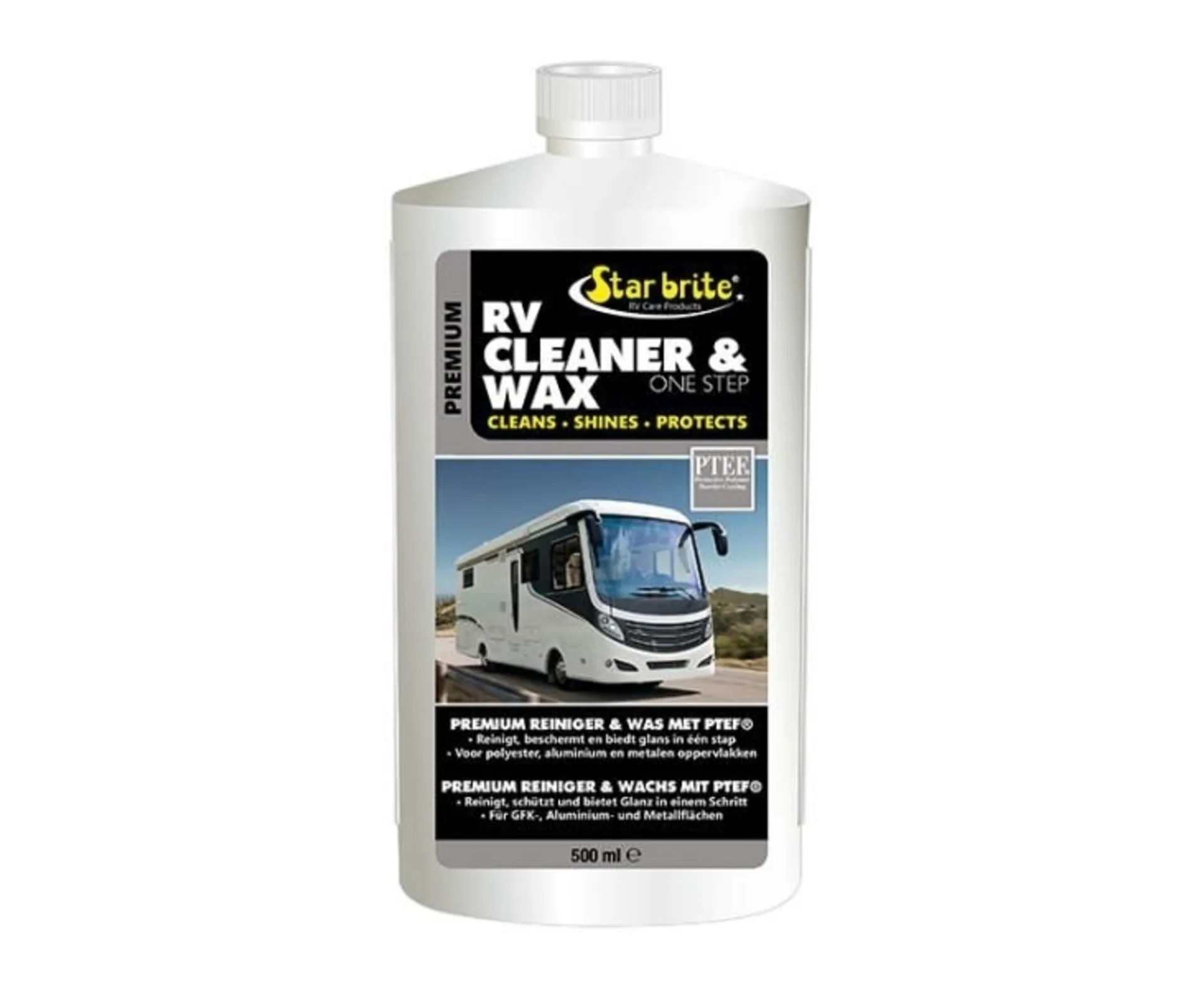 Nettoyant et cire premium avec PTEF pour caravanes et camping-cars, 500ml