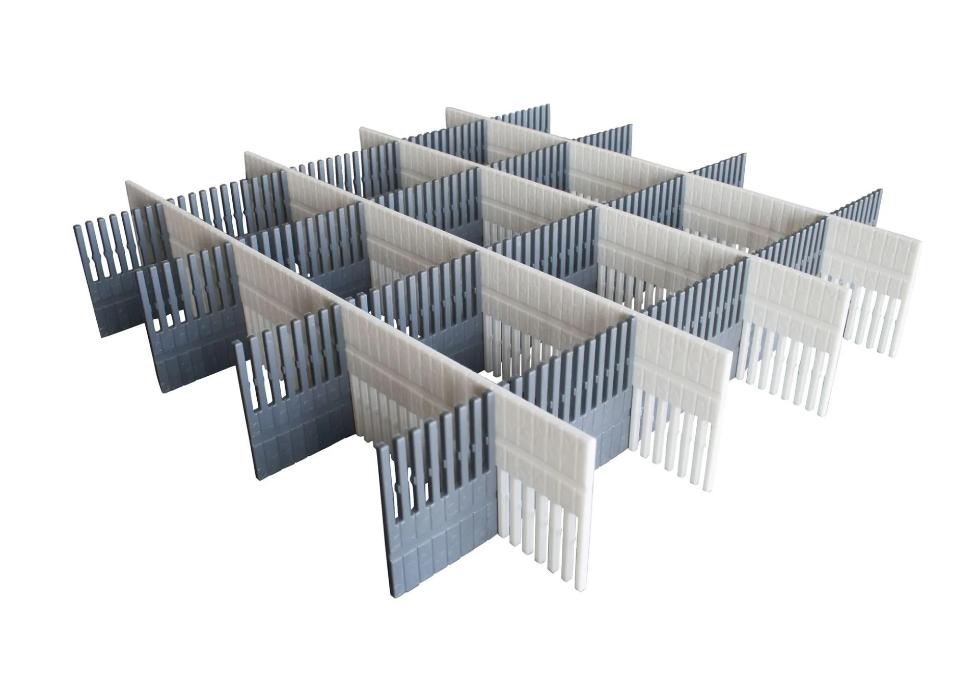 Purvario Pure Light Edition Stauleisten Set für Schubladen 8 Stück anthrazit / grey