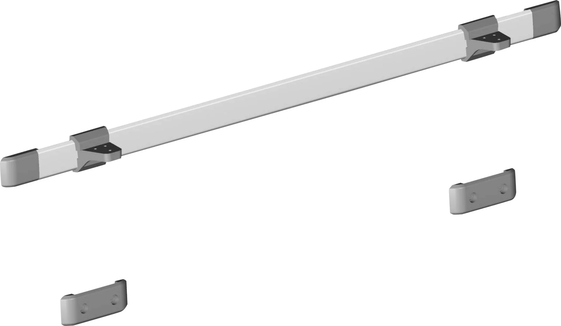 Profilé de fixation de table Knorz en aluminium argenté 950, complet