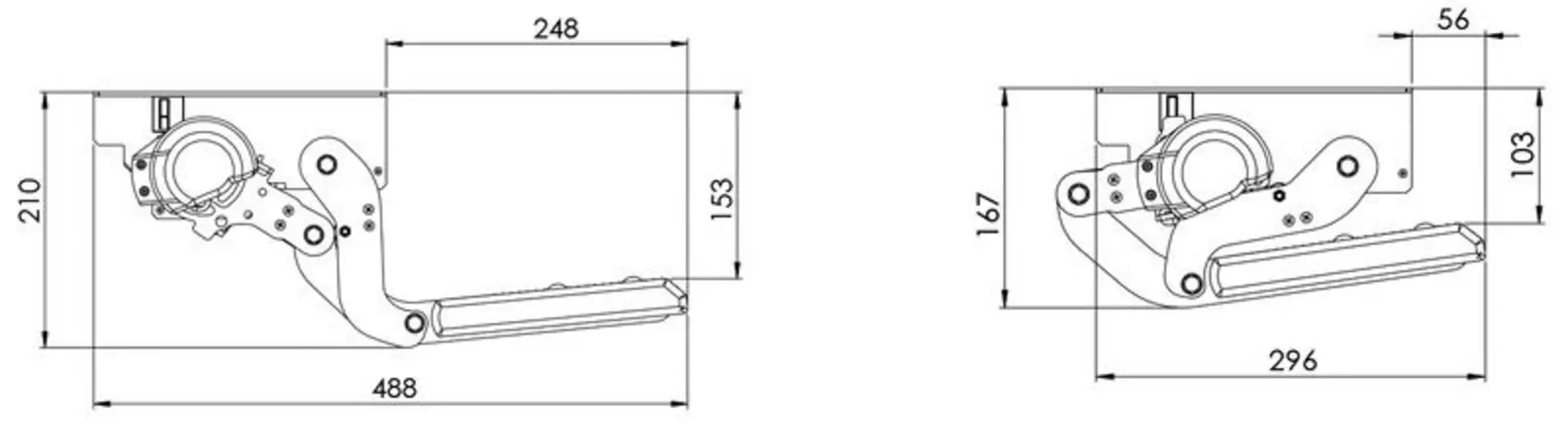 Elektrische Trittstufe Serie T für Wohnmobile (480 mm, 12 V)