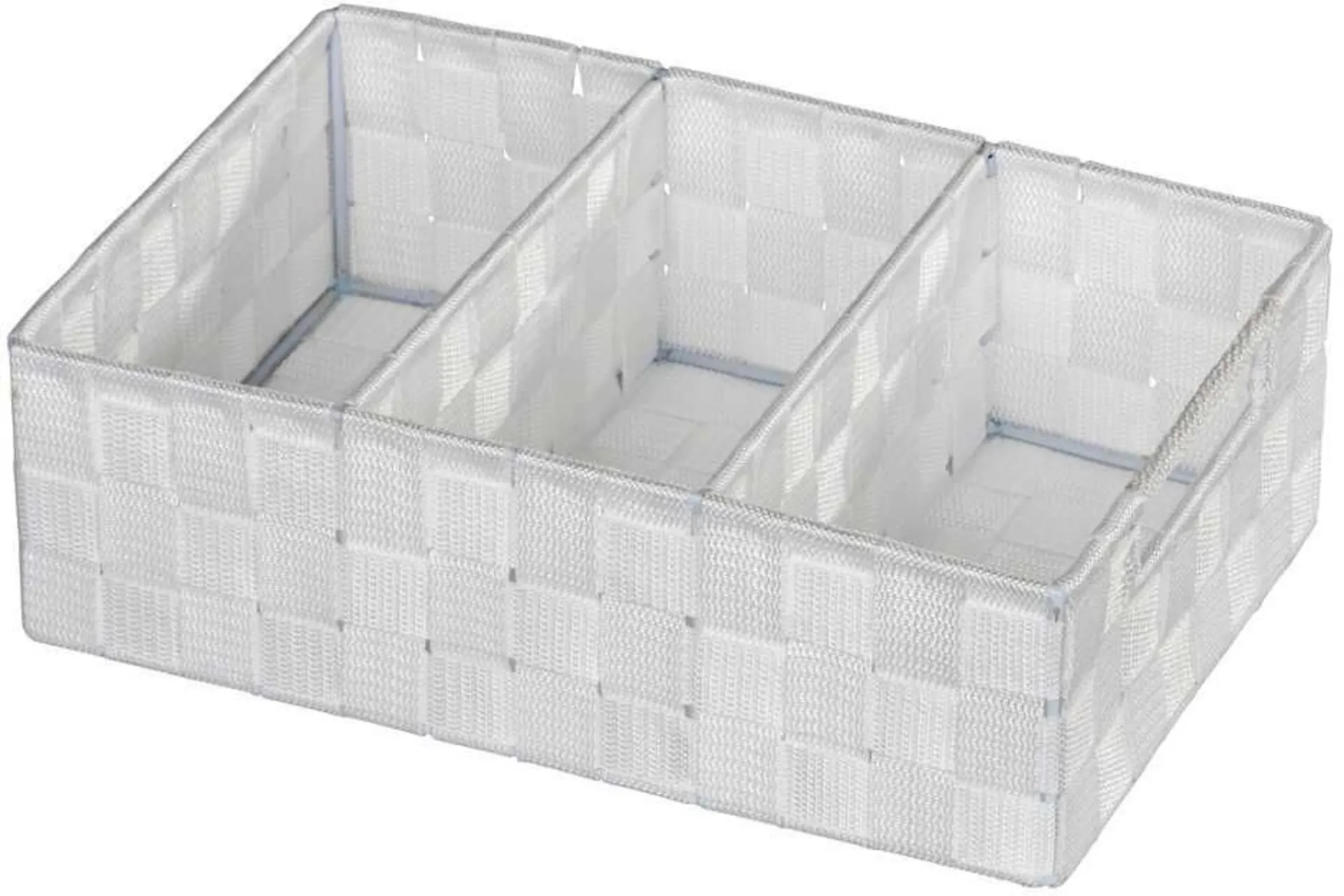 Wenko Adria Aufbewahrungskorb mit Griff 3 Fächern weiß