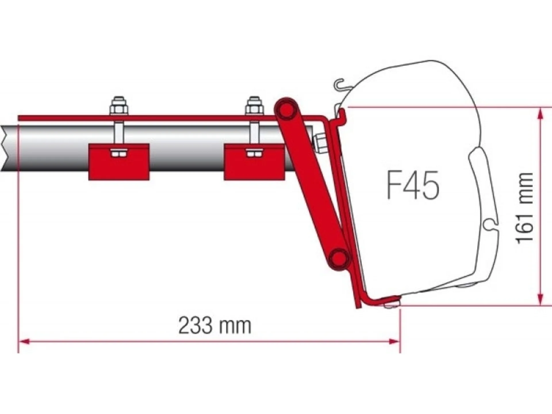 Kit de fixation Fiamma Roof Rail F45 / F70