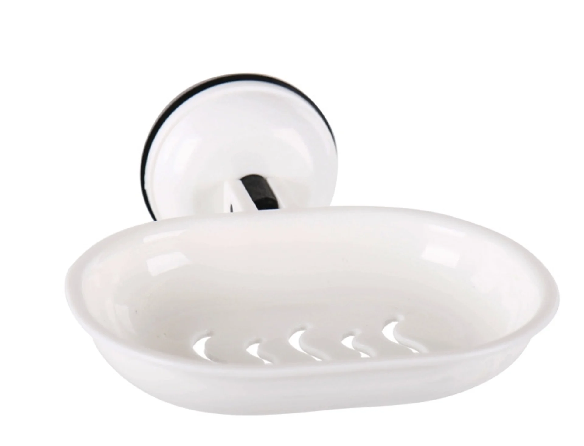 Porte-savon blanc avec ventouse - peut supporter jusqu'à 2kg