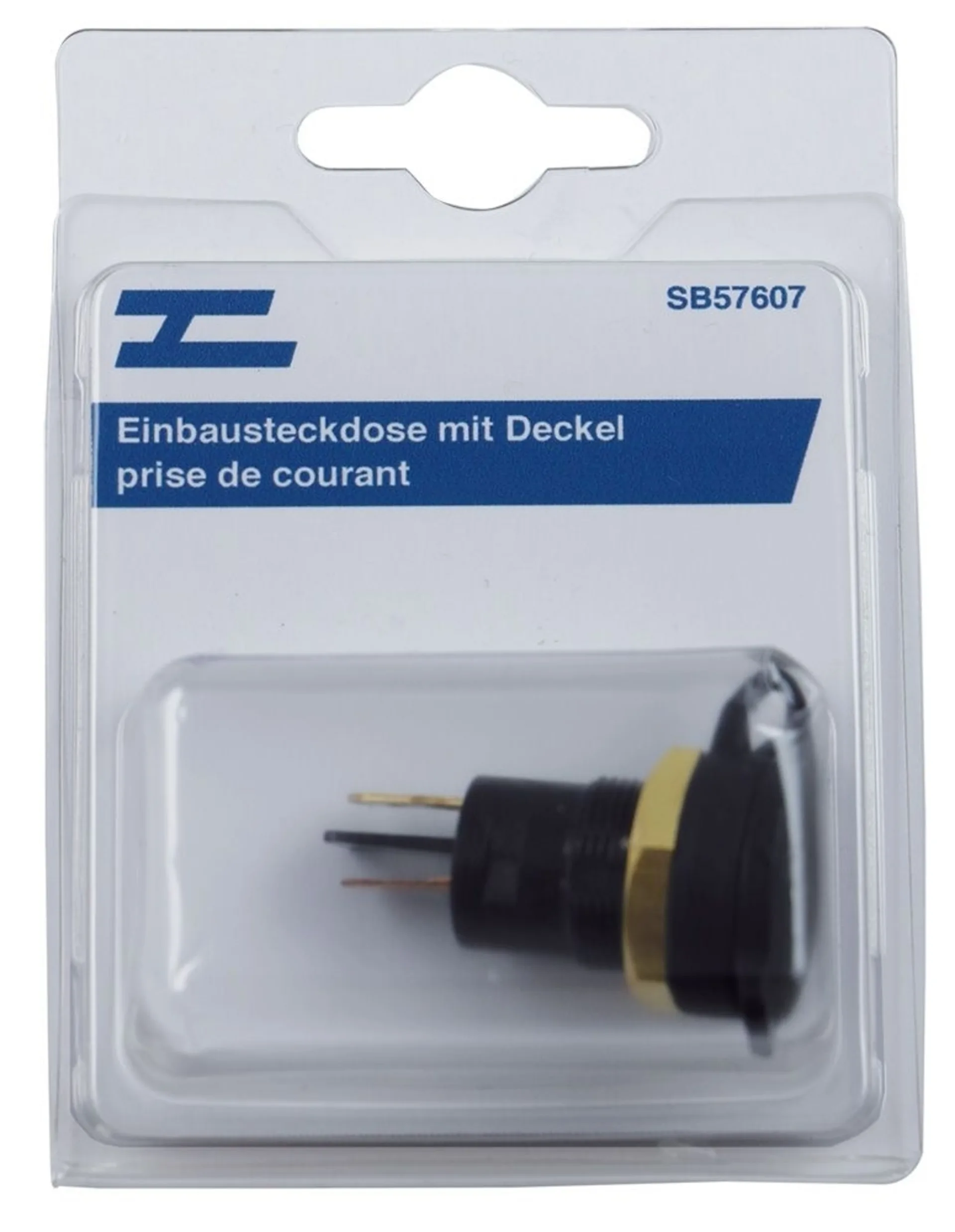 Einbausteckdose mit Deckel DIN