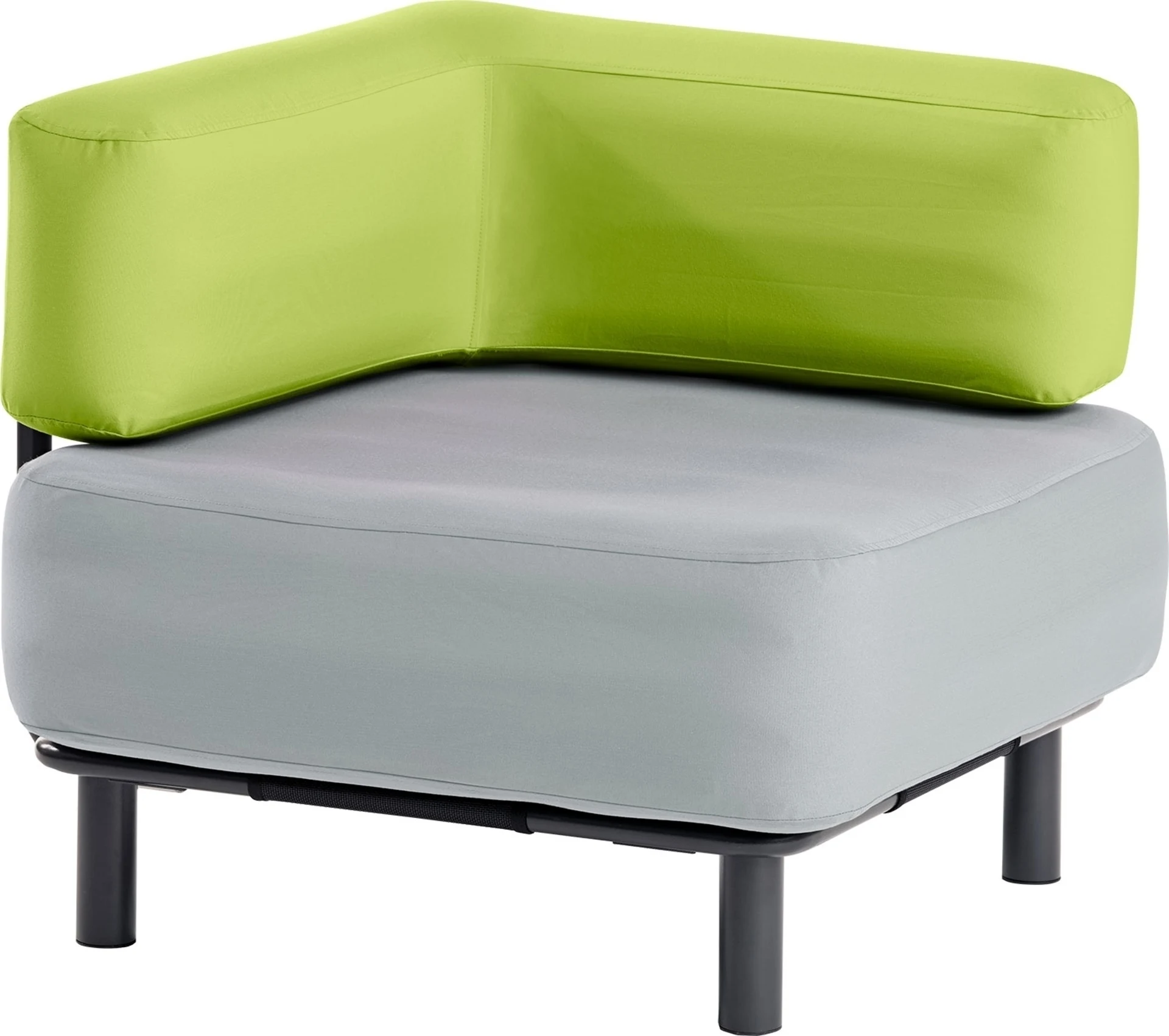 One Bar Element 1 fauteuil d'angle gonflable / élément de siège Light Grey / Green