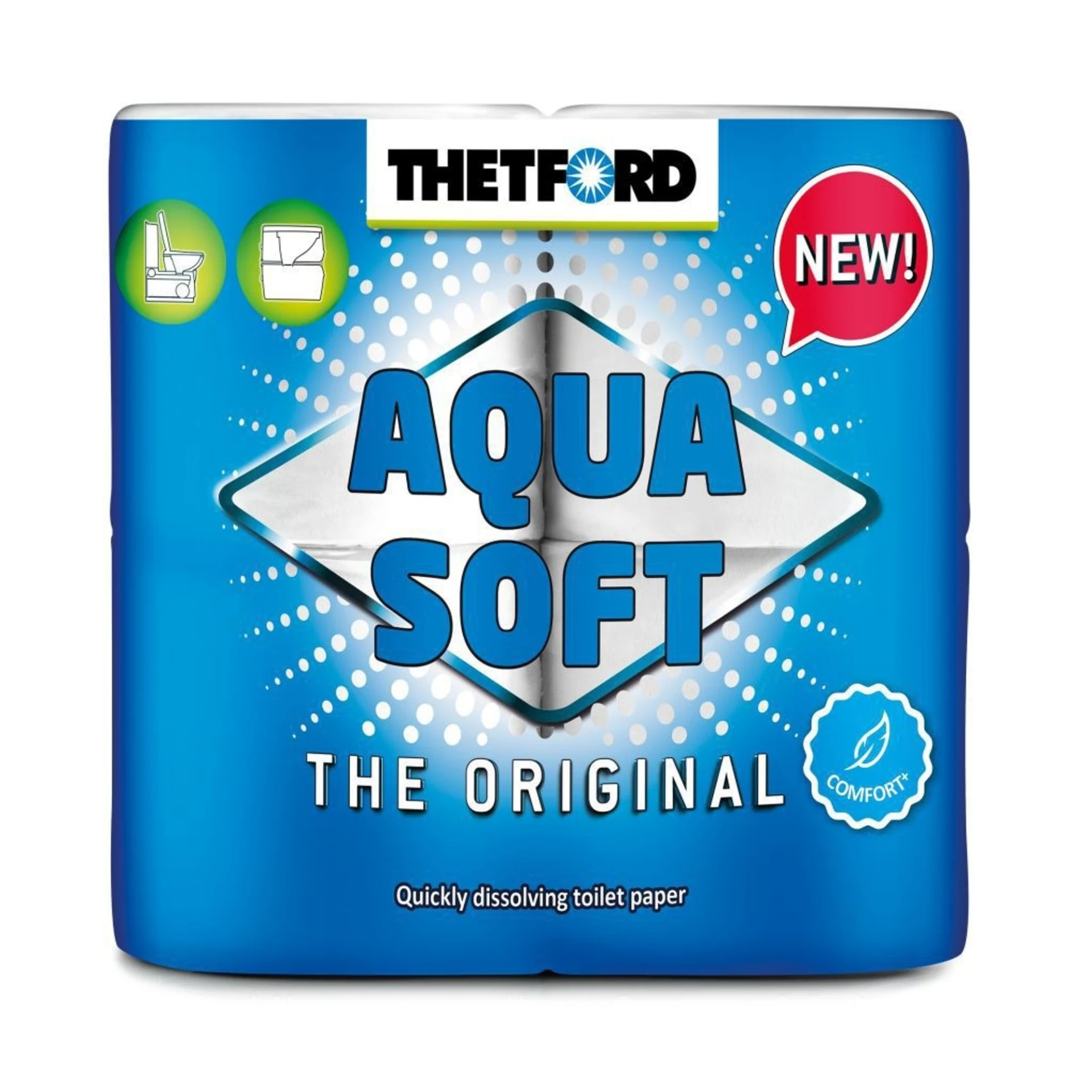 Thetford Aqua Soft ComfortPlus Toilettenpapier 4 Rollen