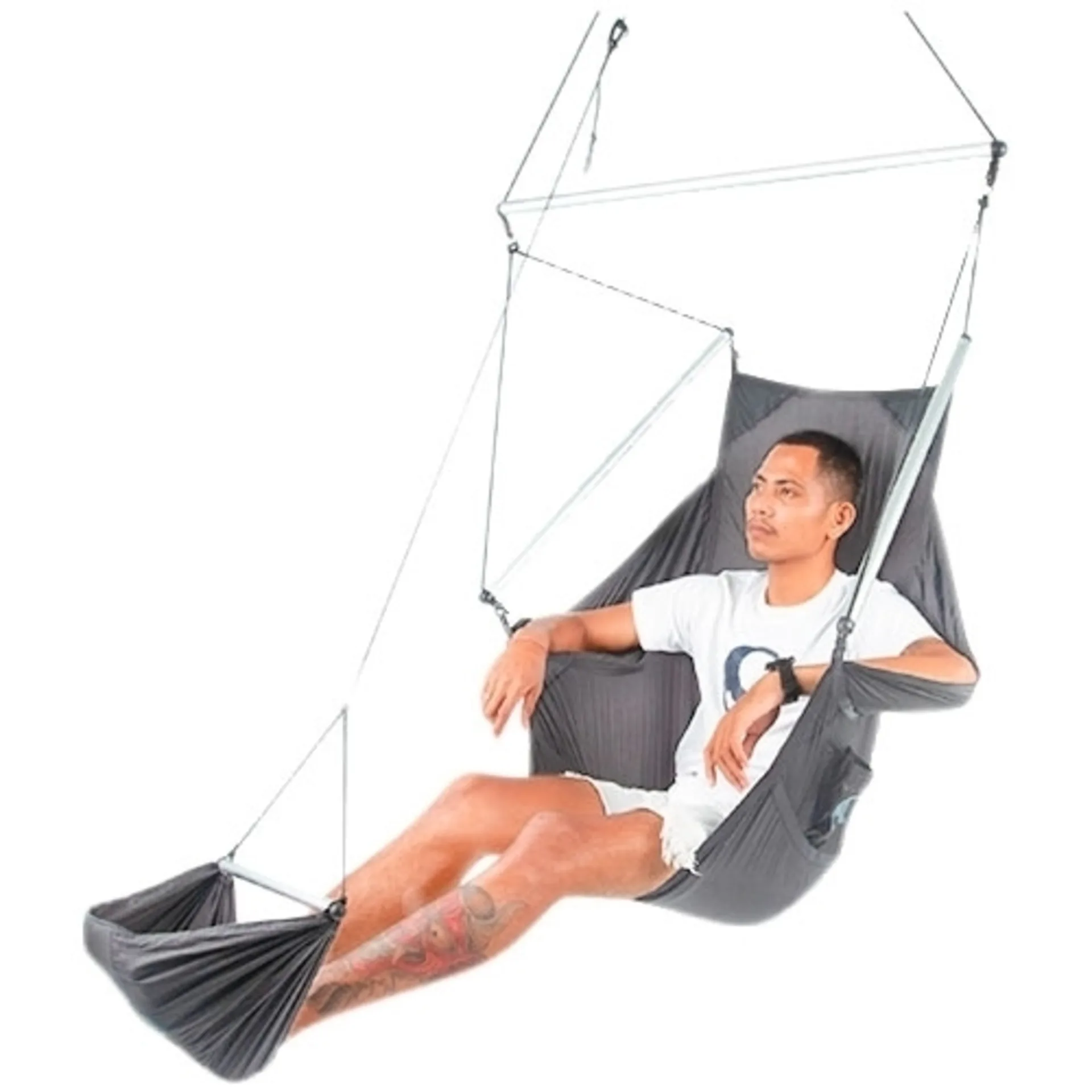 Ticket to the Moon Moonchair, fauteuil suspendu, gris foncé