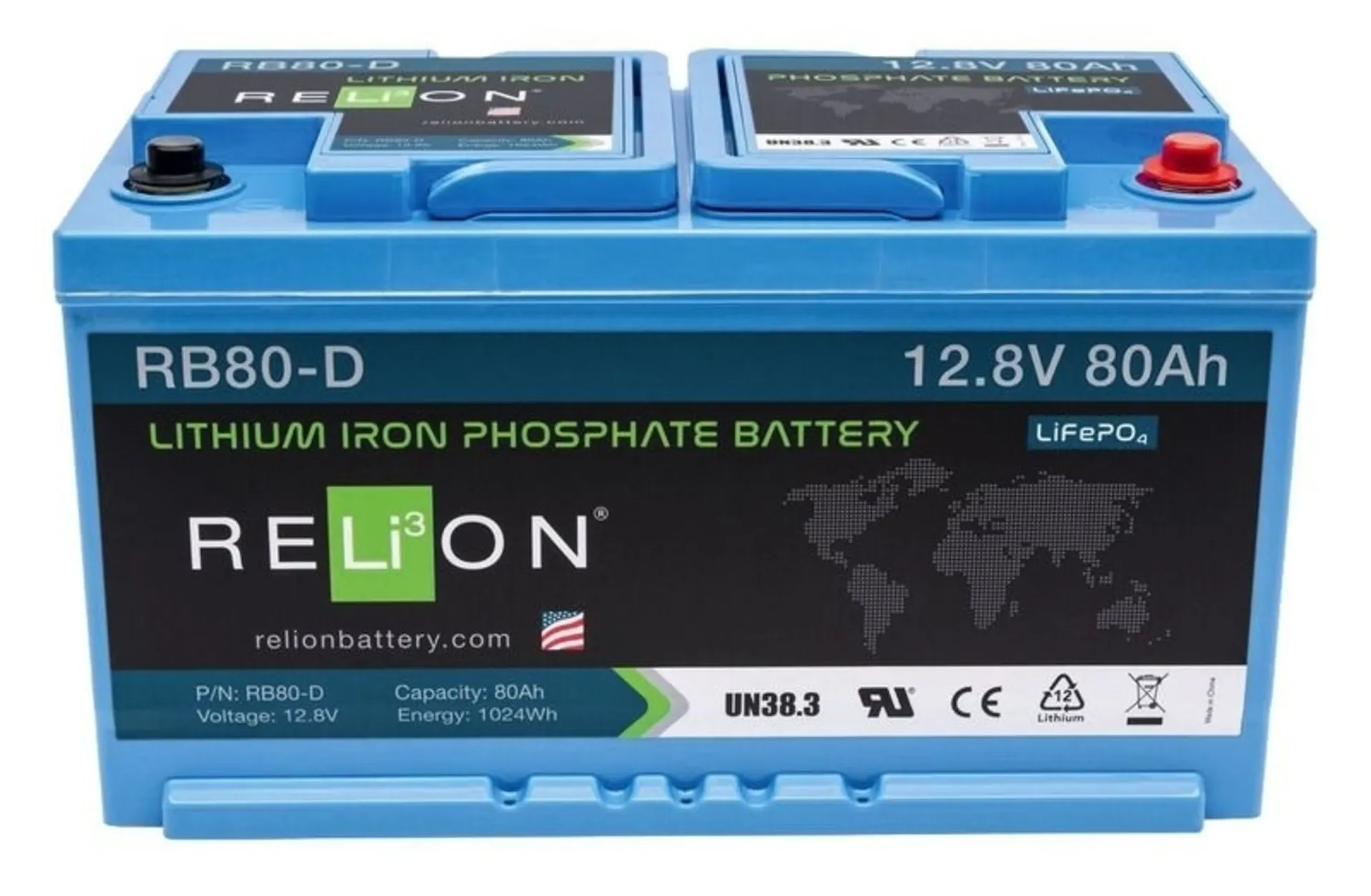 Lithium Eisen Phosphat Batterie 12V 80Ah