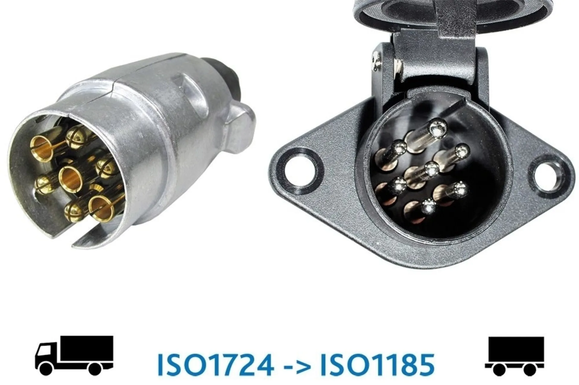 Adapter 7- auf 7-pol. Euro Kabel 25 cm von 7-pol. CH auf 7-pol. EURO/N, Kabel 25 cm Adapter 7- auf 7-pol. Euro Kabel 25 cm von 7-pol. CH auf 7-pol. EURO/N, Kabel 25 cm