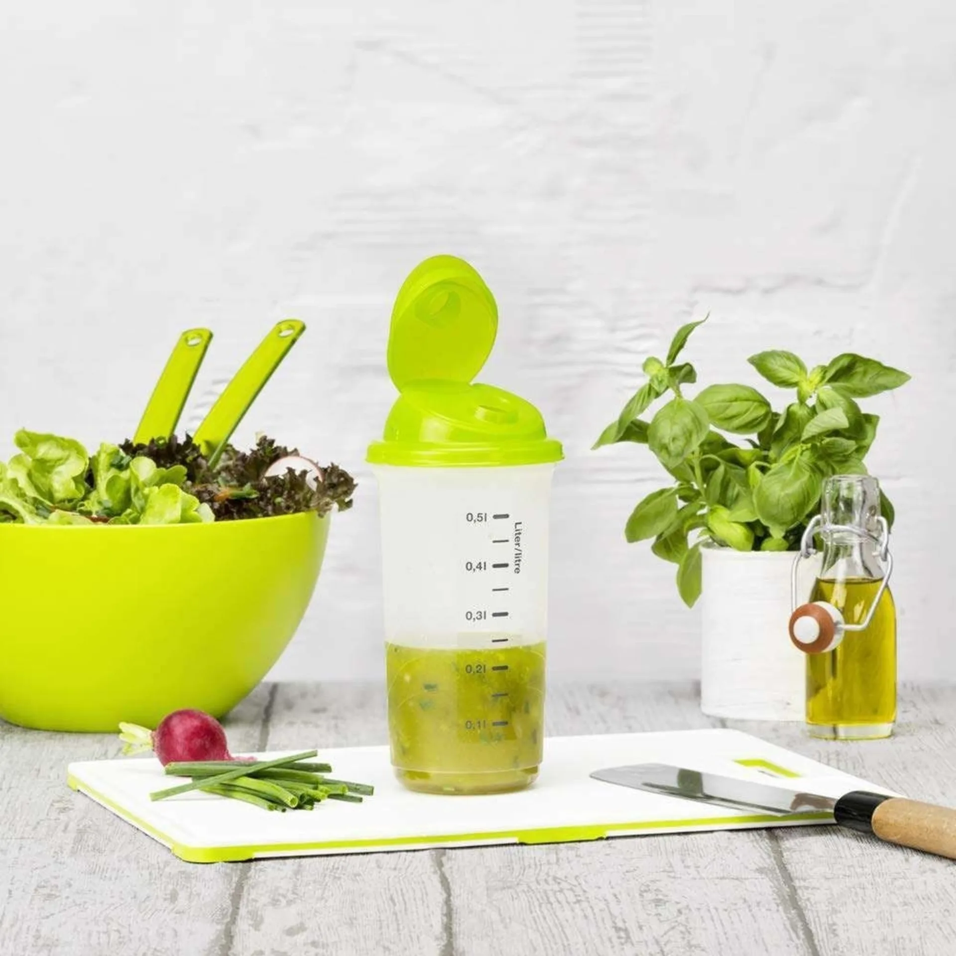 Rotho Onda Salatbesteck grün