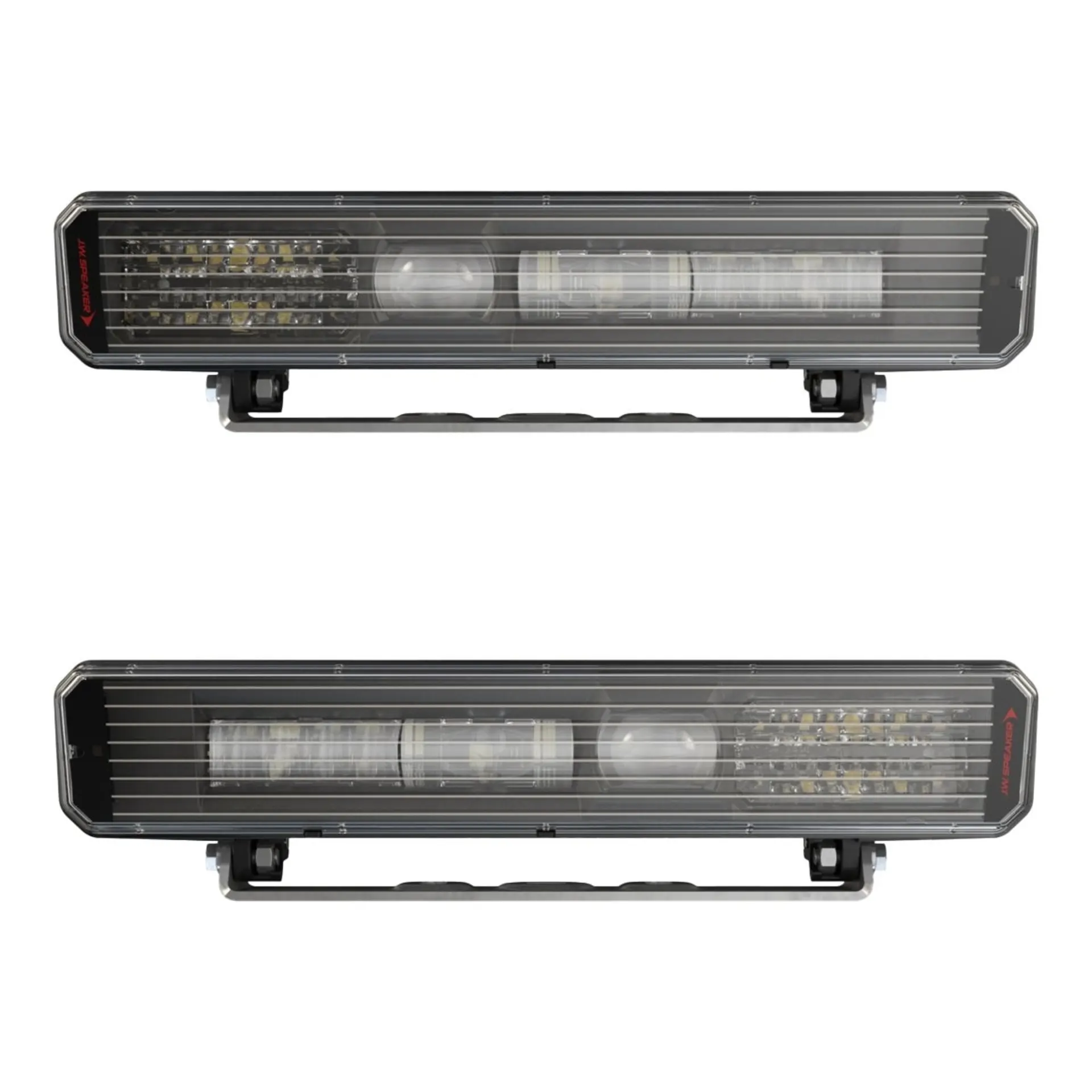 Kit de phares principaux LED chauffants J.W. Speaker, modèle Low Profile 334 x 83 mm, 12/24 V, feux de jour et clignotants Kit de phares principaux LED chauffants J.W. Speaker, modèle Low Profile 334 x 83 mm, 12/24 V, feux de jour et clignotants