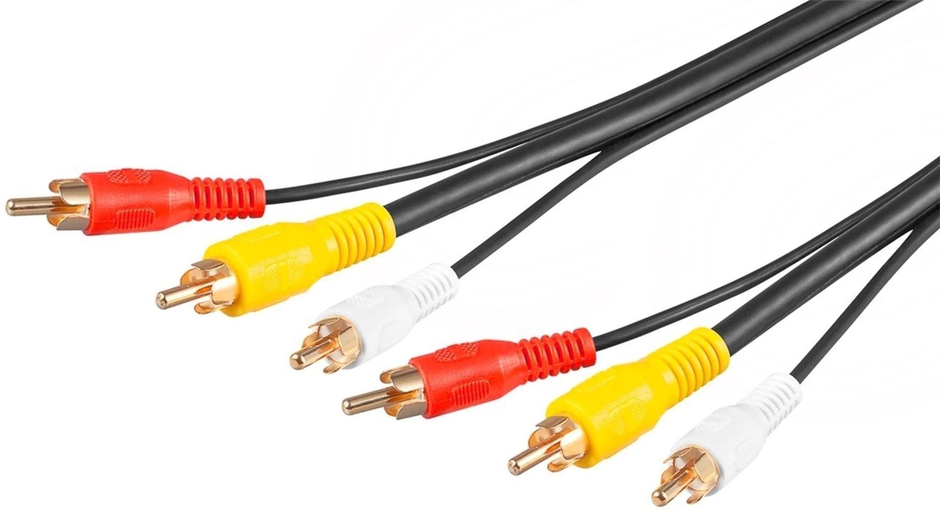 Goobay AVK RCAx3 M/RCAx3 M (RG58) Audio Video Anschlusskabel 10 m
