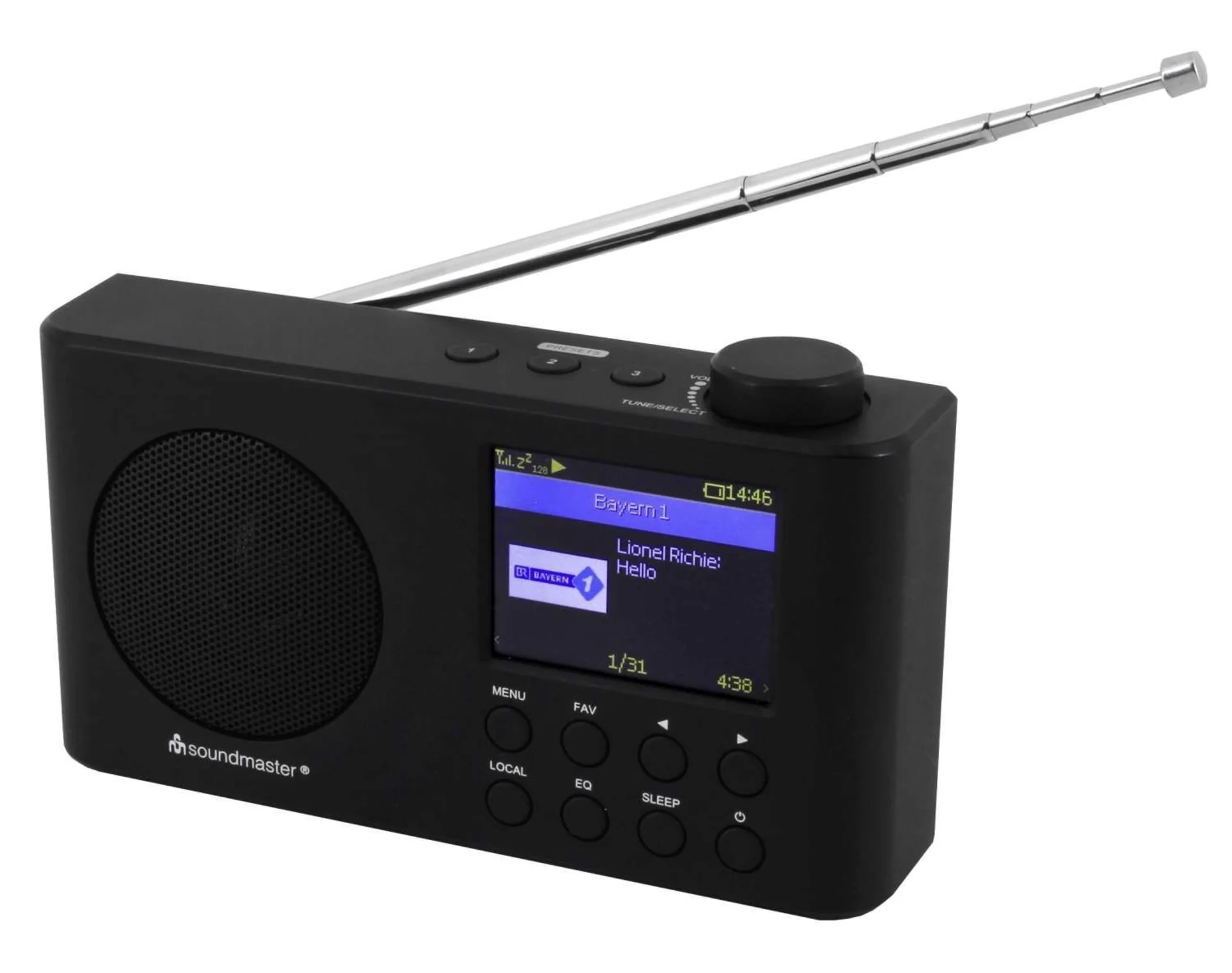 Soundmaster IR6500SW Portables Akku Internetradio mit Farbdisplay schwarz