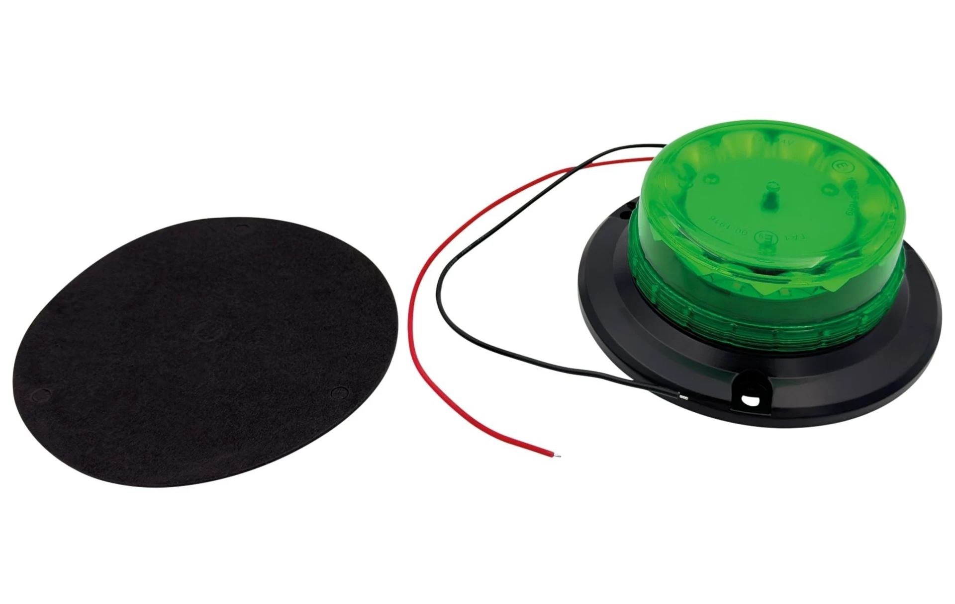 LED-Rundumleuchte NICAR grün, 12/24 V, sehr kompakt ø 150 × 57 mm, 12/24 V 12 × 3 W 1.8 A LED-Rundumleuchte NICAR grün, 12/24 V, sehr kompakt ø 150 × 57 mm, 12/24 V 12 × 3 W 1.8 A