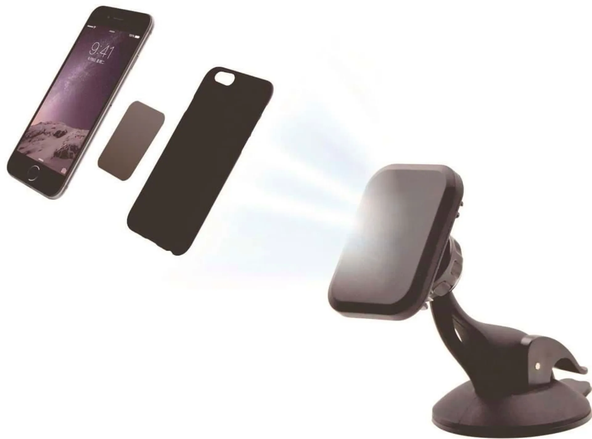 2GO Desk Mag Universal Magnethalter schwarz 2GO Desk Mag Universal Magnethalter schwarz
