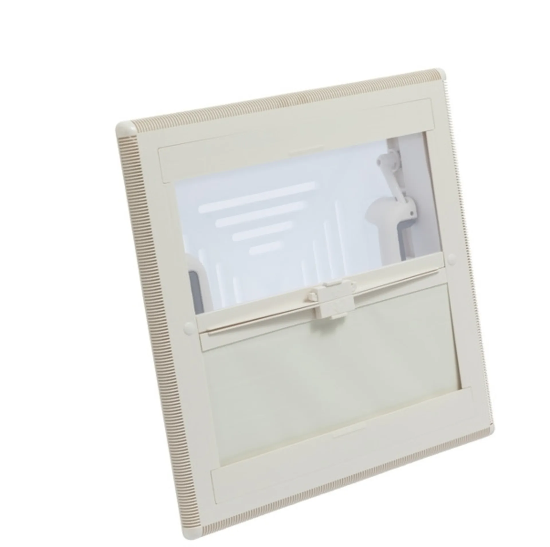 Dachhaube 400 x 400 mm - Milchglas - Mit Rollo und Moskitonetz