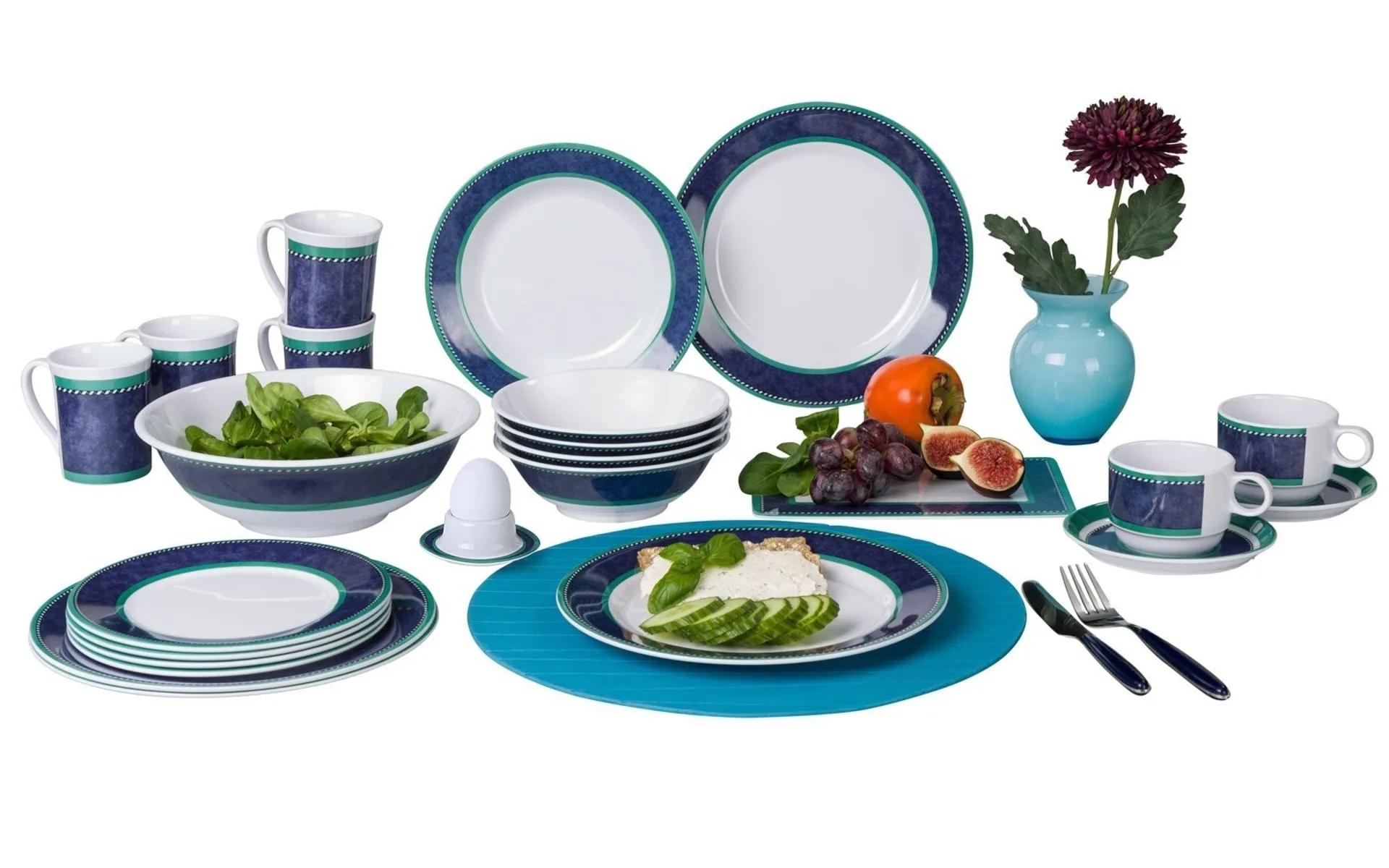 Gimex Marble Blue 4-tlg. Tassen Set